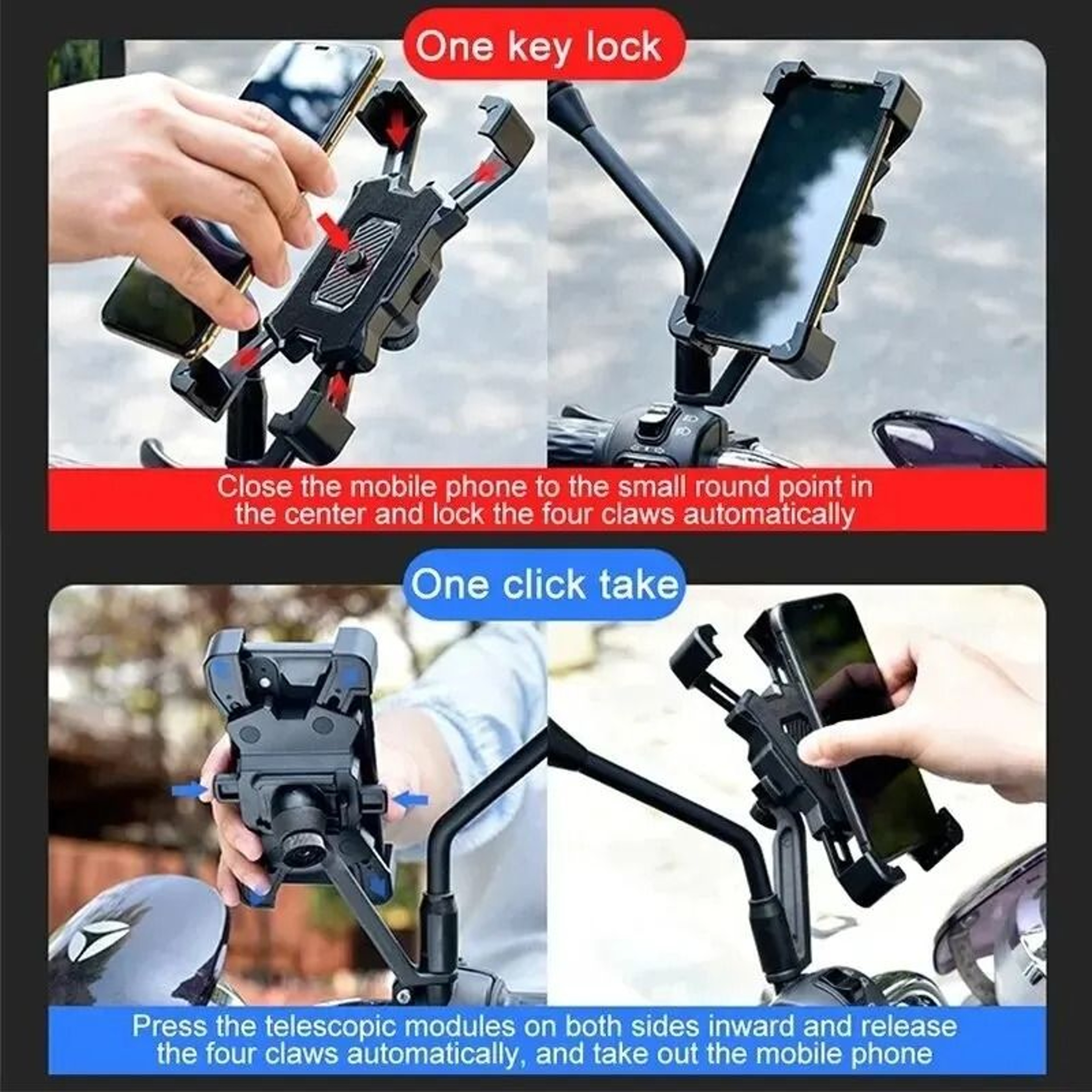 Universal 360 Degree Rotatable Bike Motorcycle Phone Holder 1