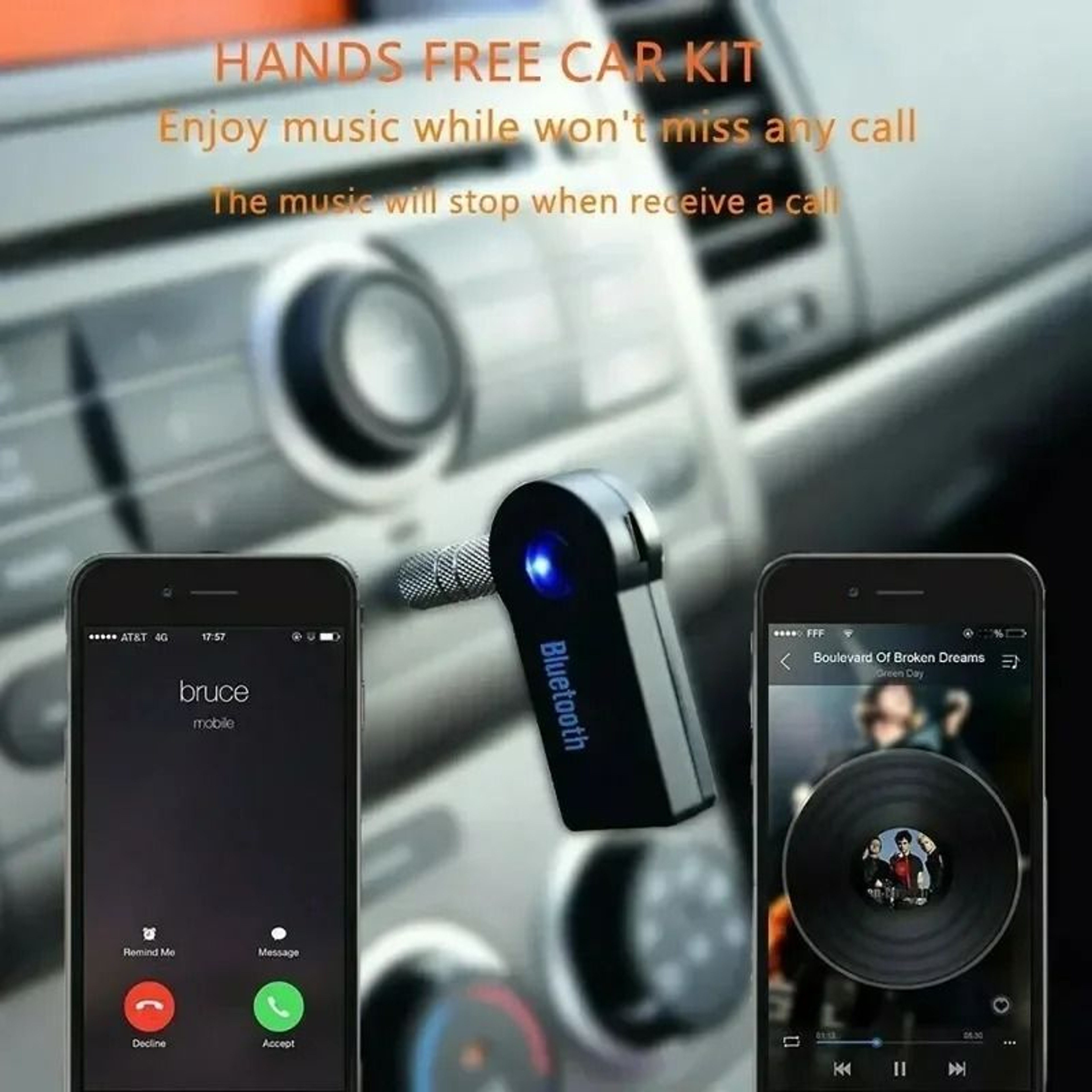 Wireless Bluetooth Receiver Adapter With Three Point Five Millimeter Jack For Car Audio 5