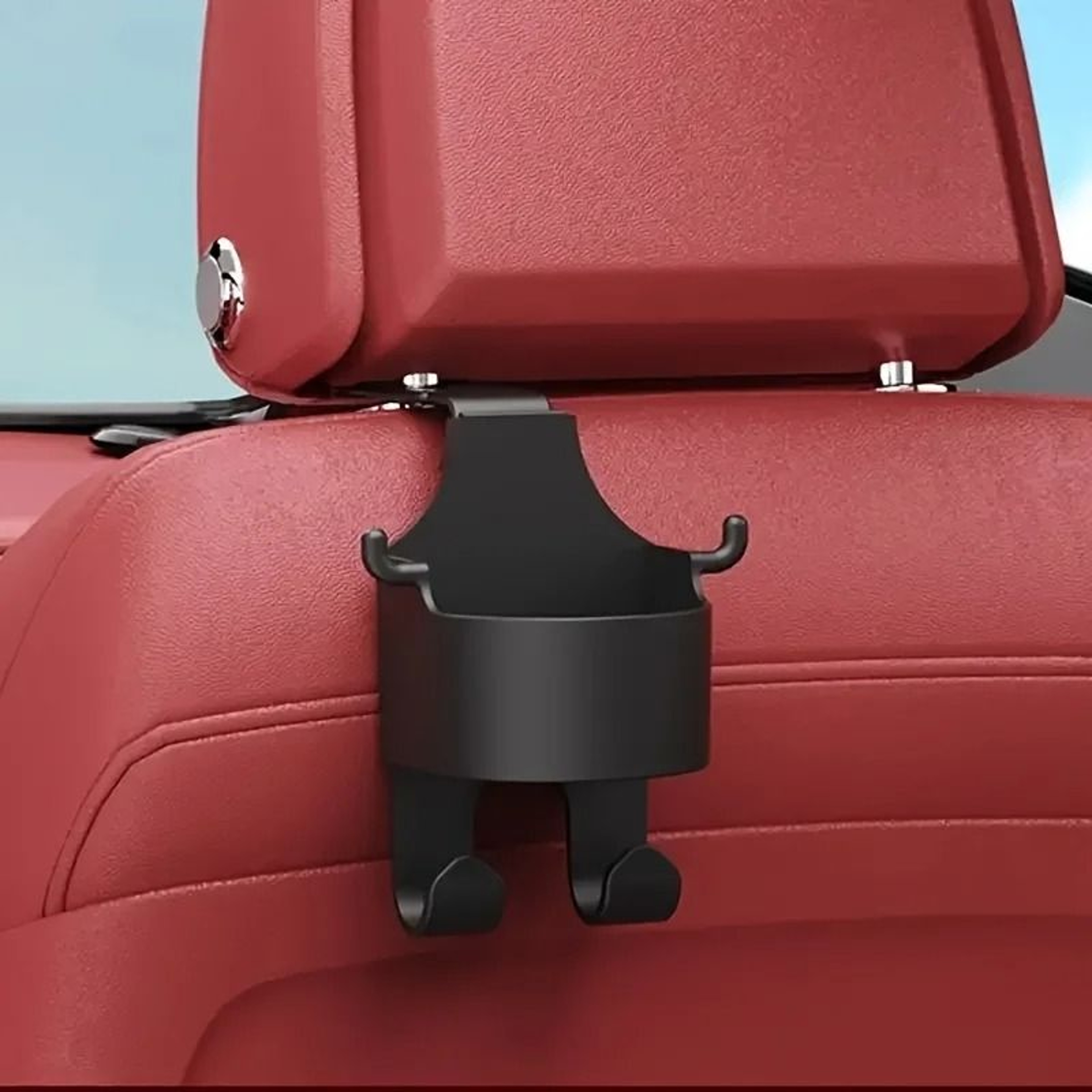 Multifunctional Car Seat Back Storage Rack With Hooks Cup Holder And Storage Box 7