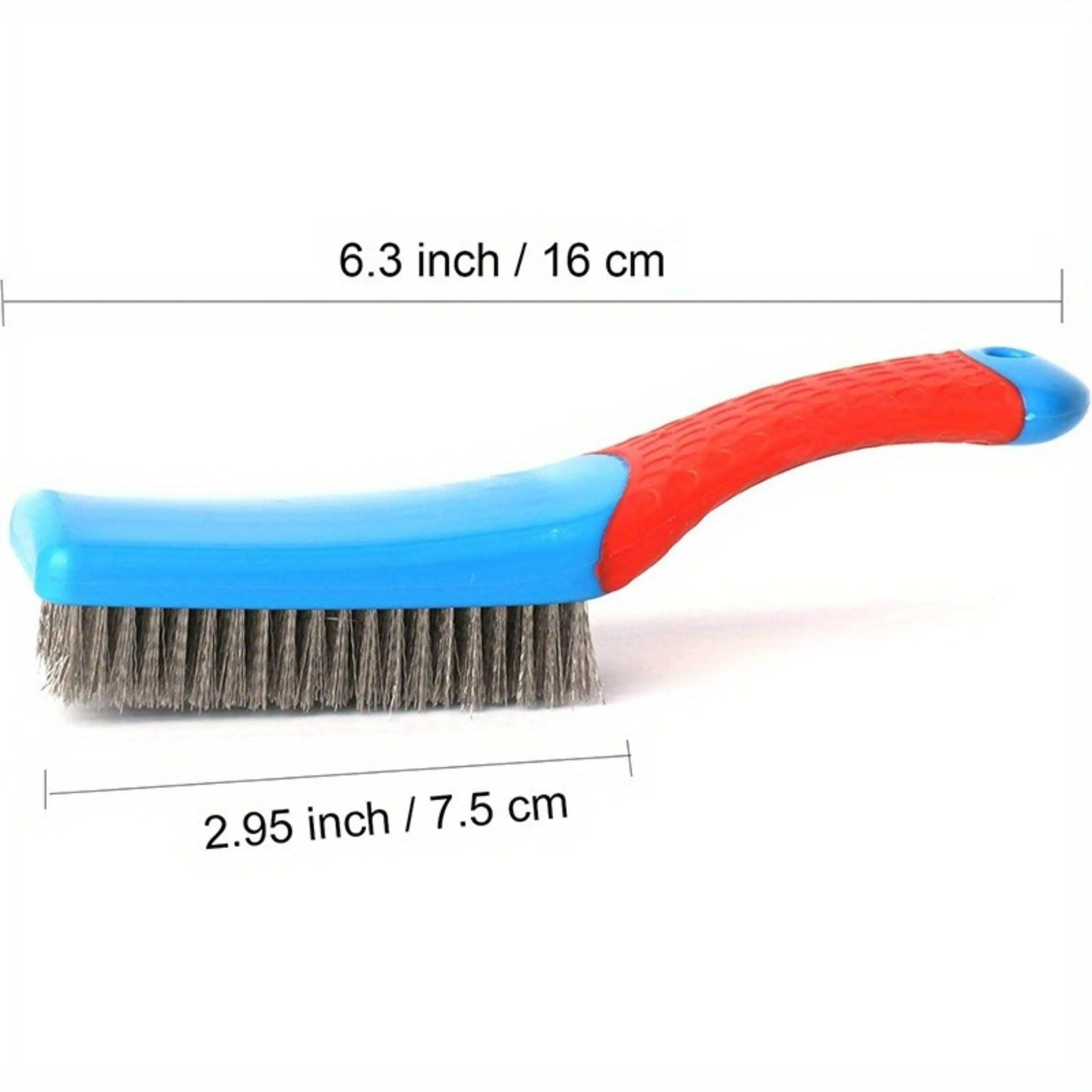 Heavy Duty Stainless Steel Wire Brush With Comfortable Plastic Handle 4