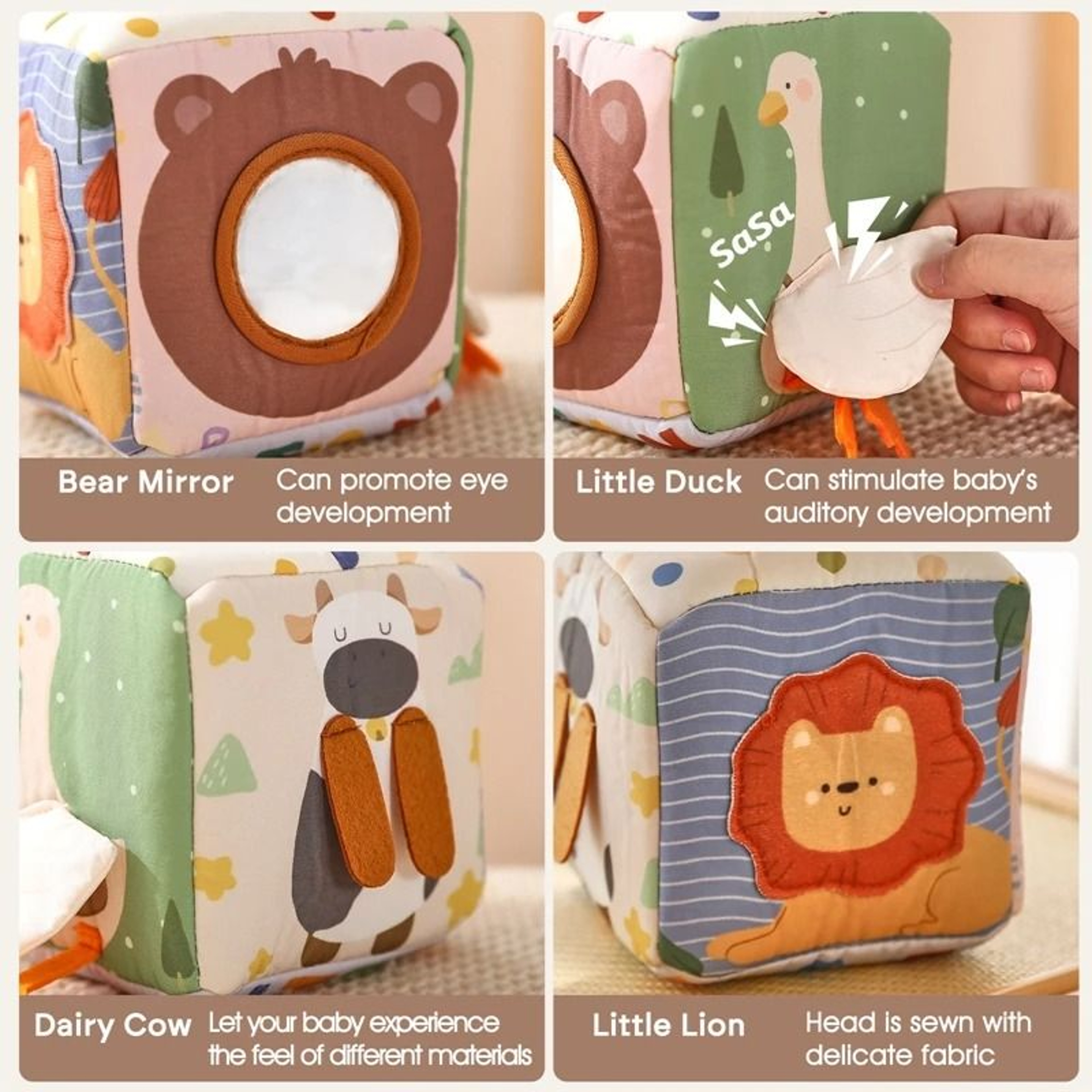 Montessori Magic Cotton Animal Tissue Box Busy Toy For Fine Motor Play 3