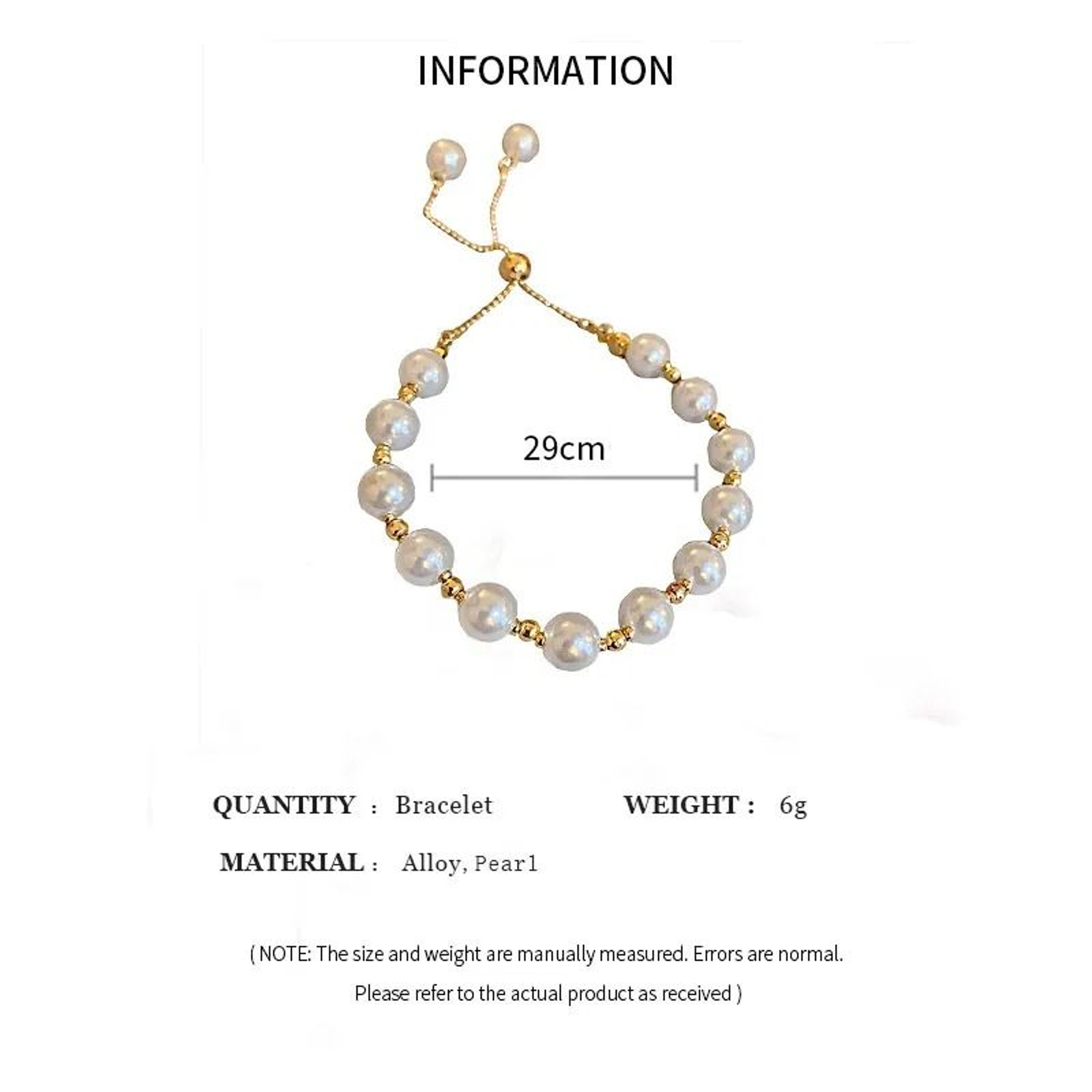 Elegant Simulated Baroque Pearl Bracelet For Women 4