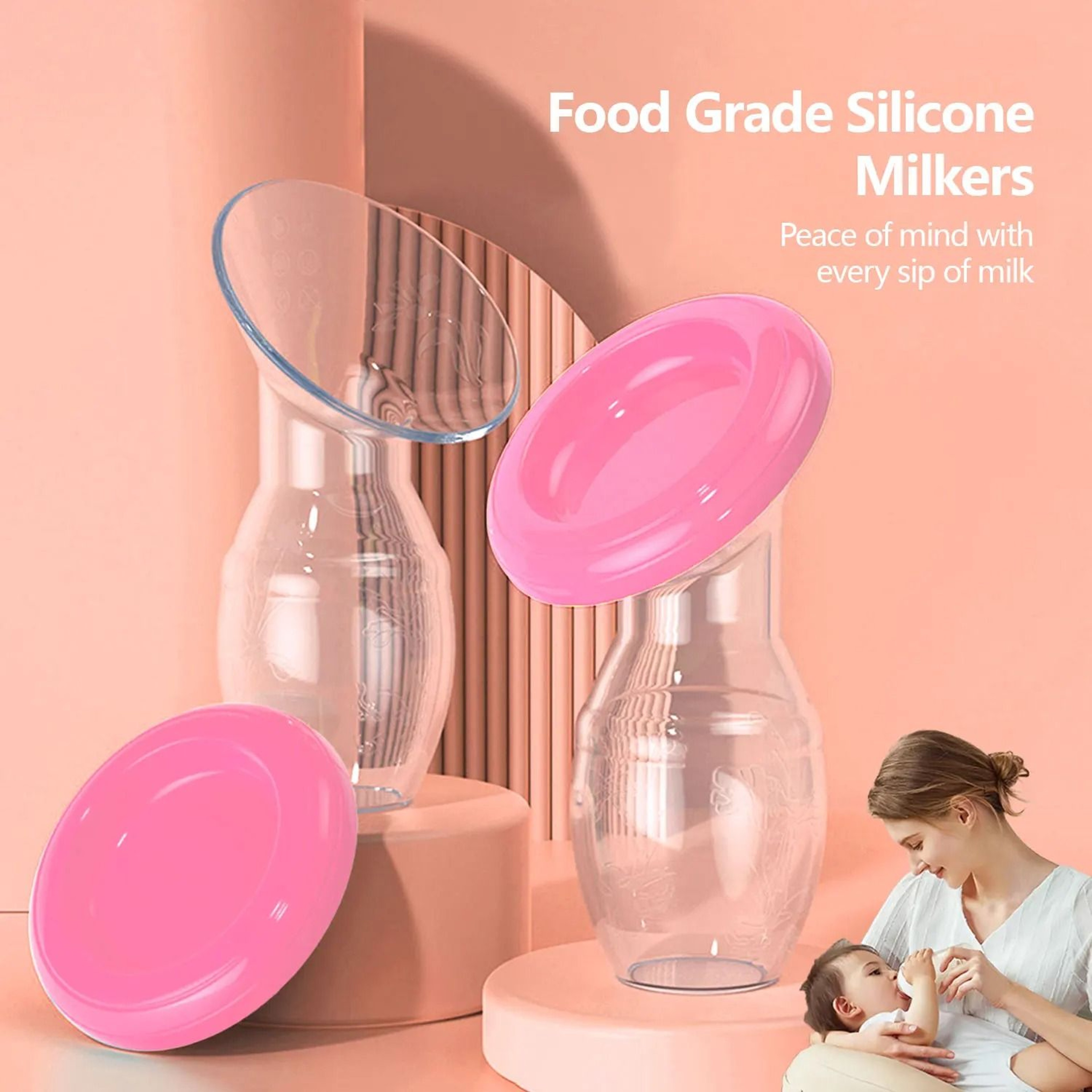 Portable Silicone Hand Breast Pump With Dust Cap 0
