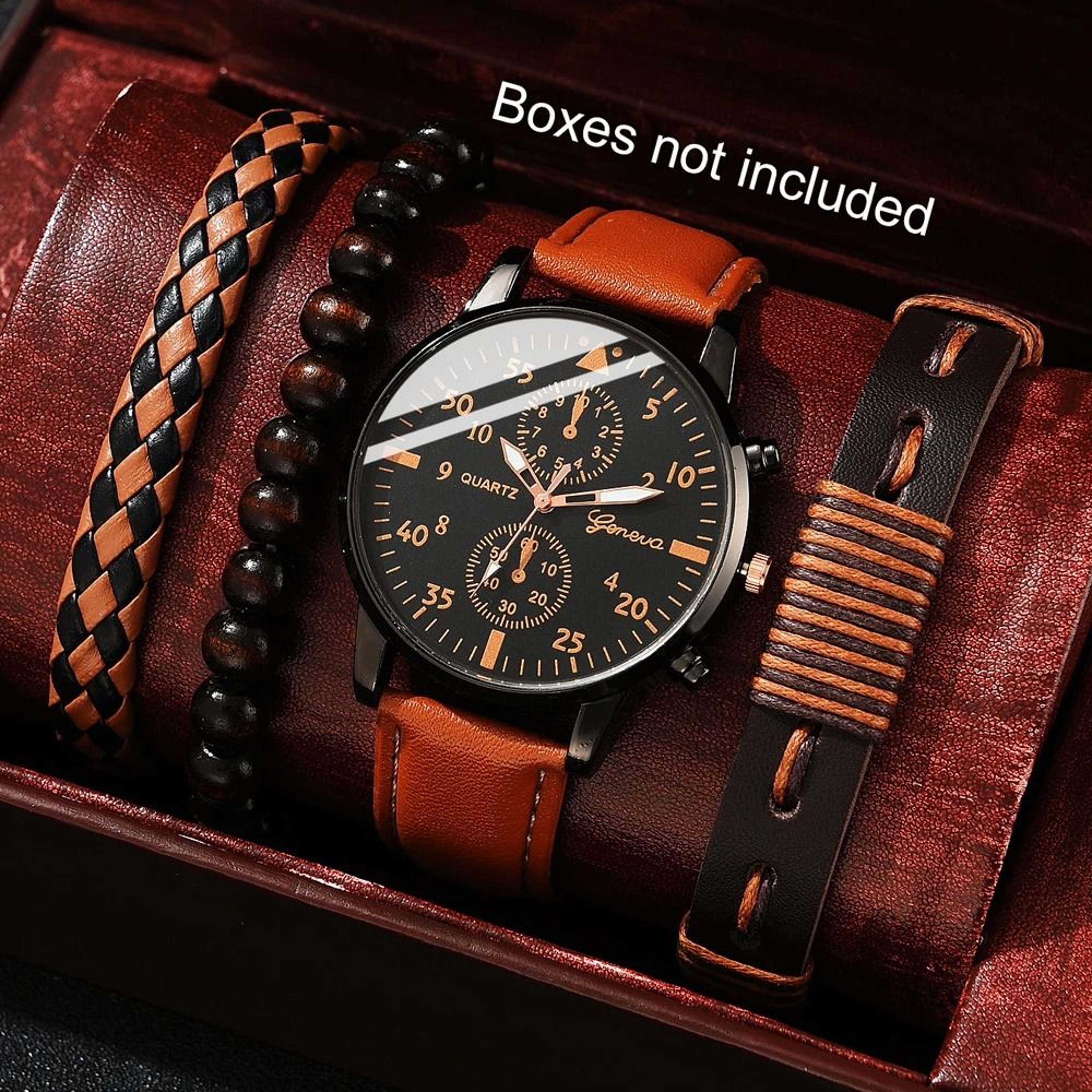 Modern Mens Watch And Bracelet Set 0
