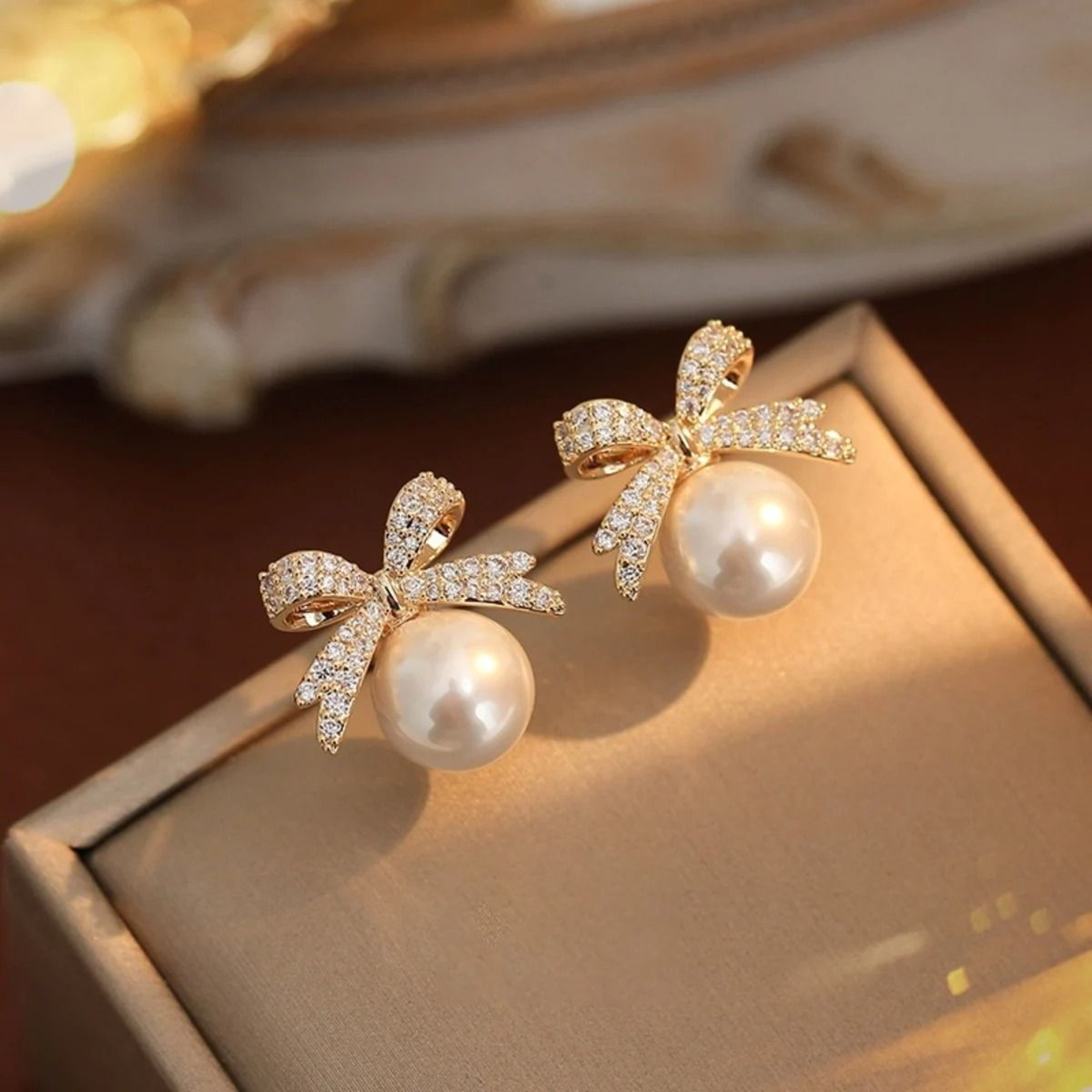 Elegant Pearl Crystal Tassel Earrings 6
