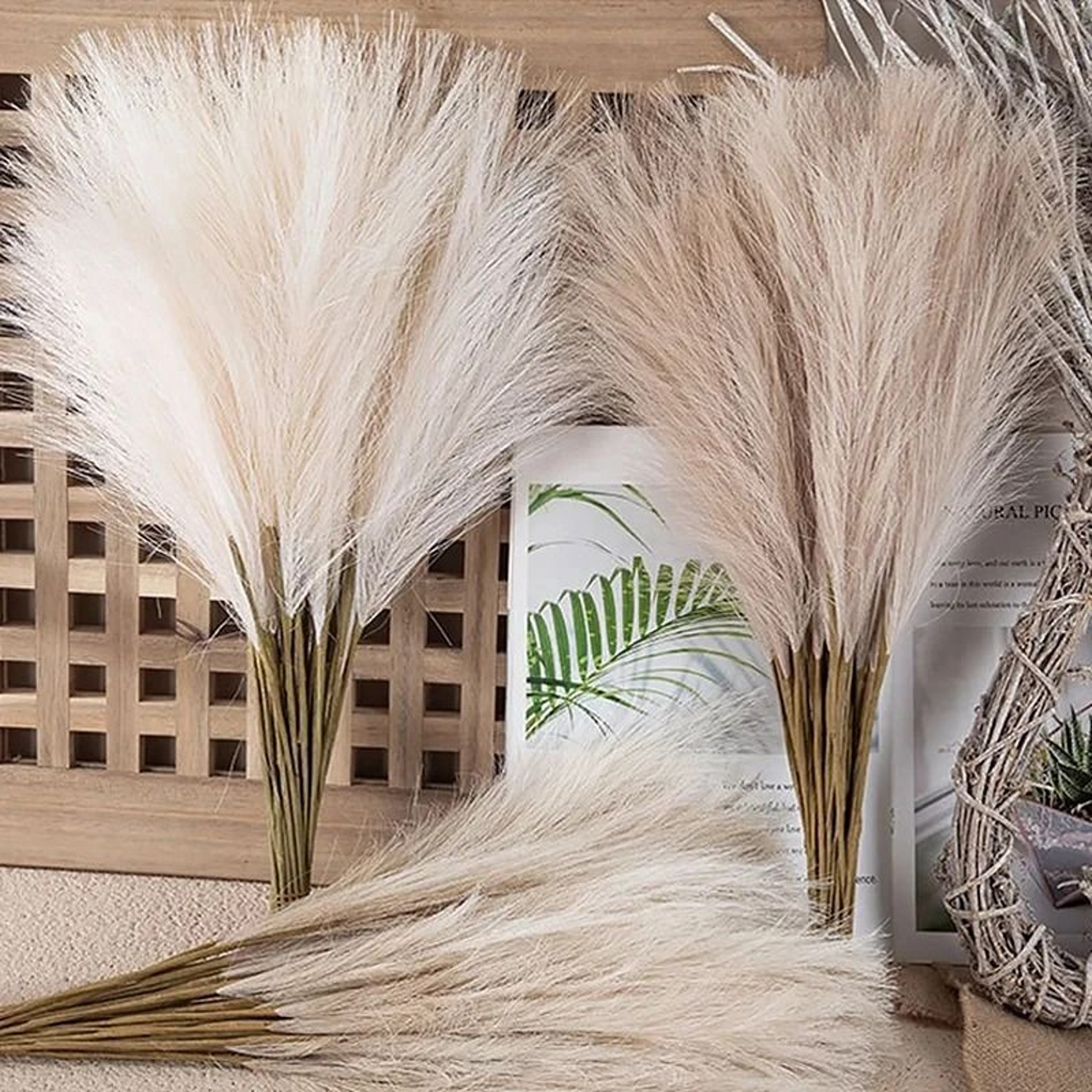 Boho Reed Flower Bouquet Set 0