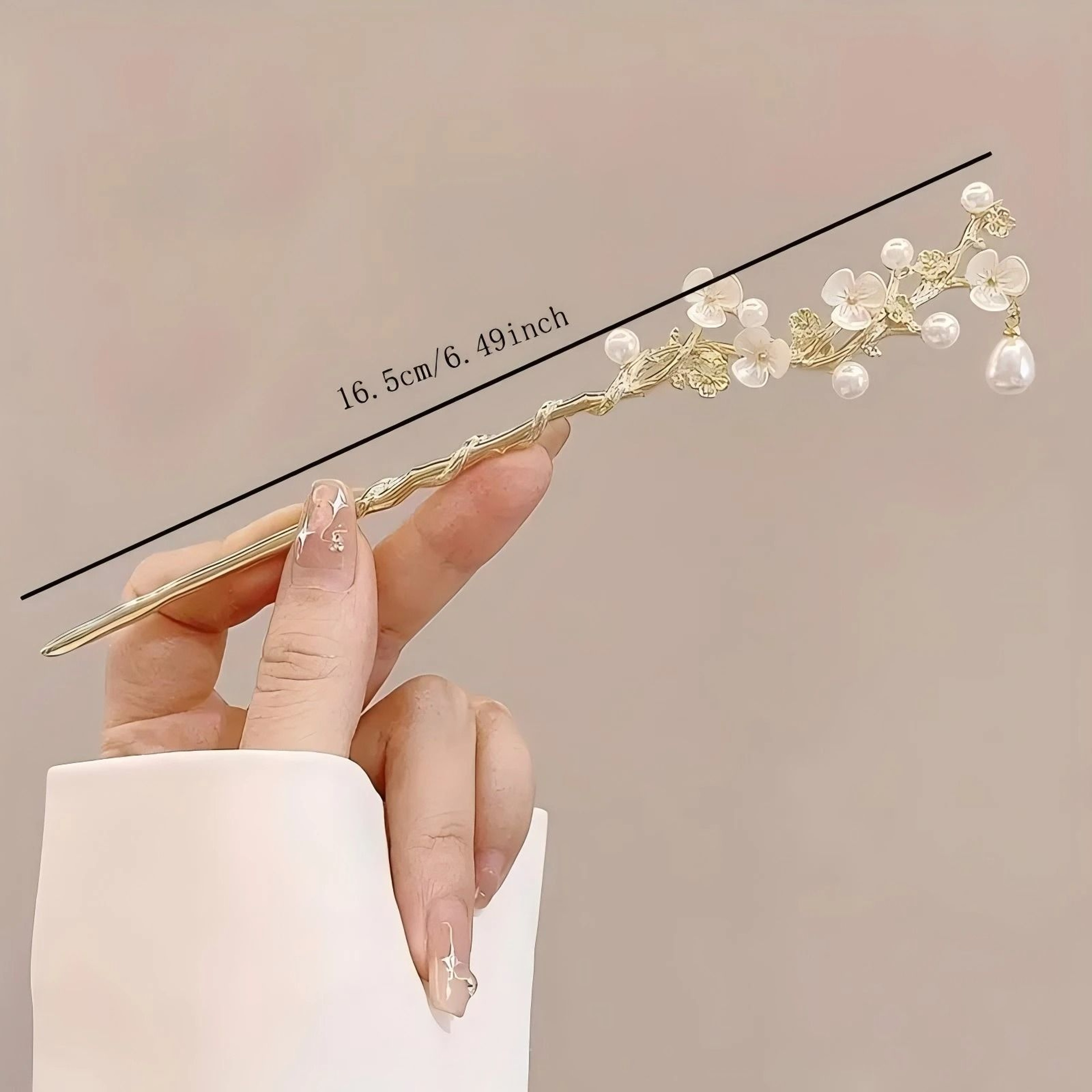 Elegant Floral Tassel Hair Clip 5