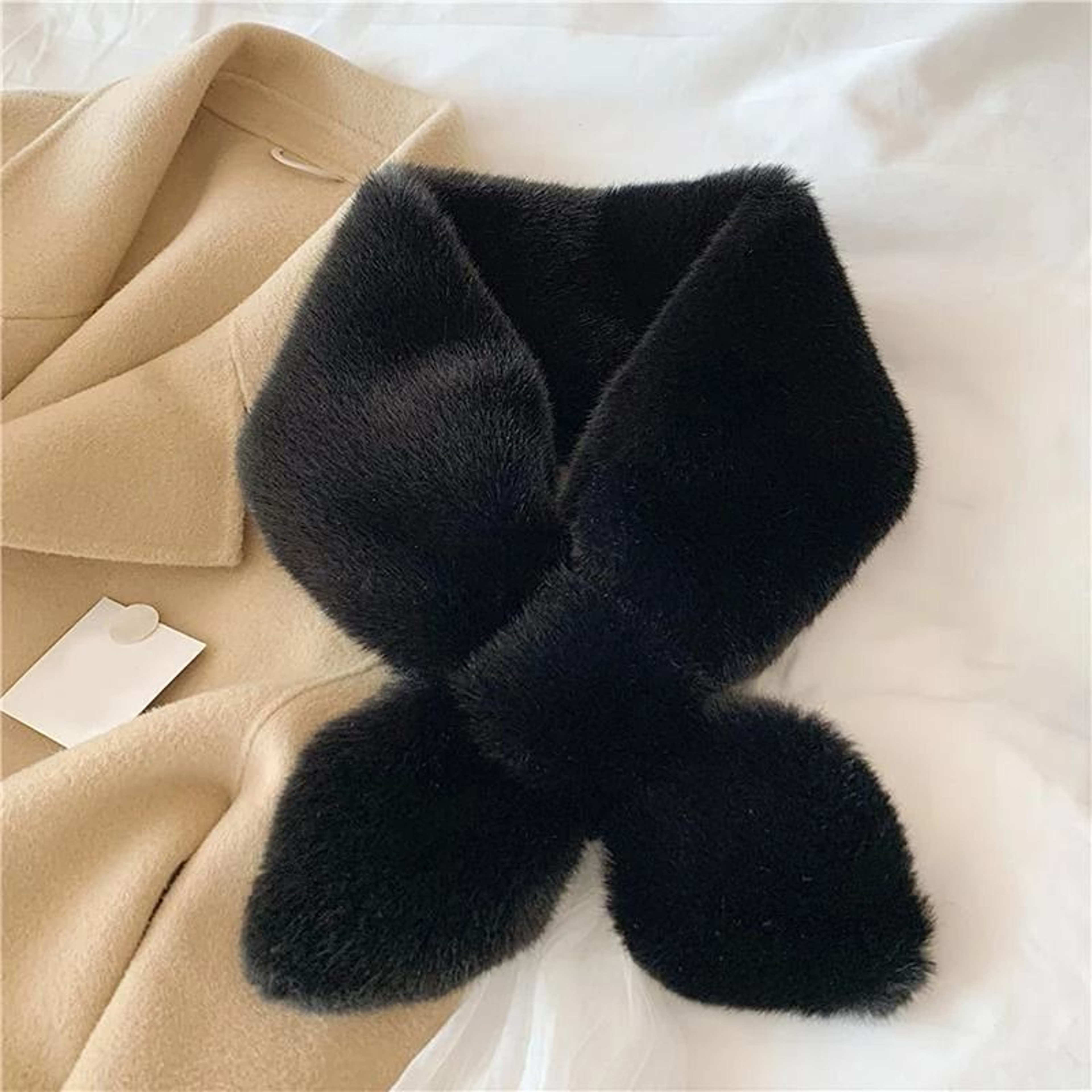 Plush Faux Fur Collar Scarf 4