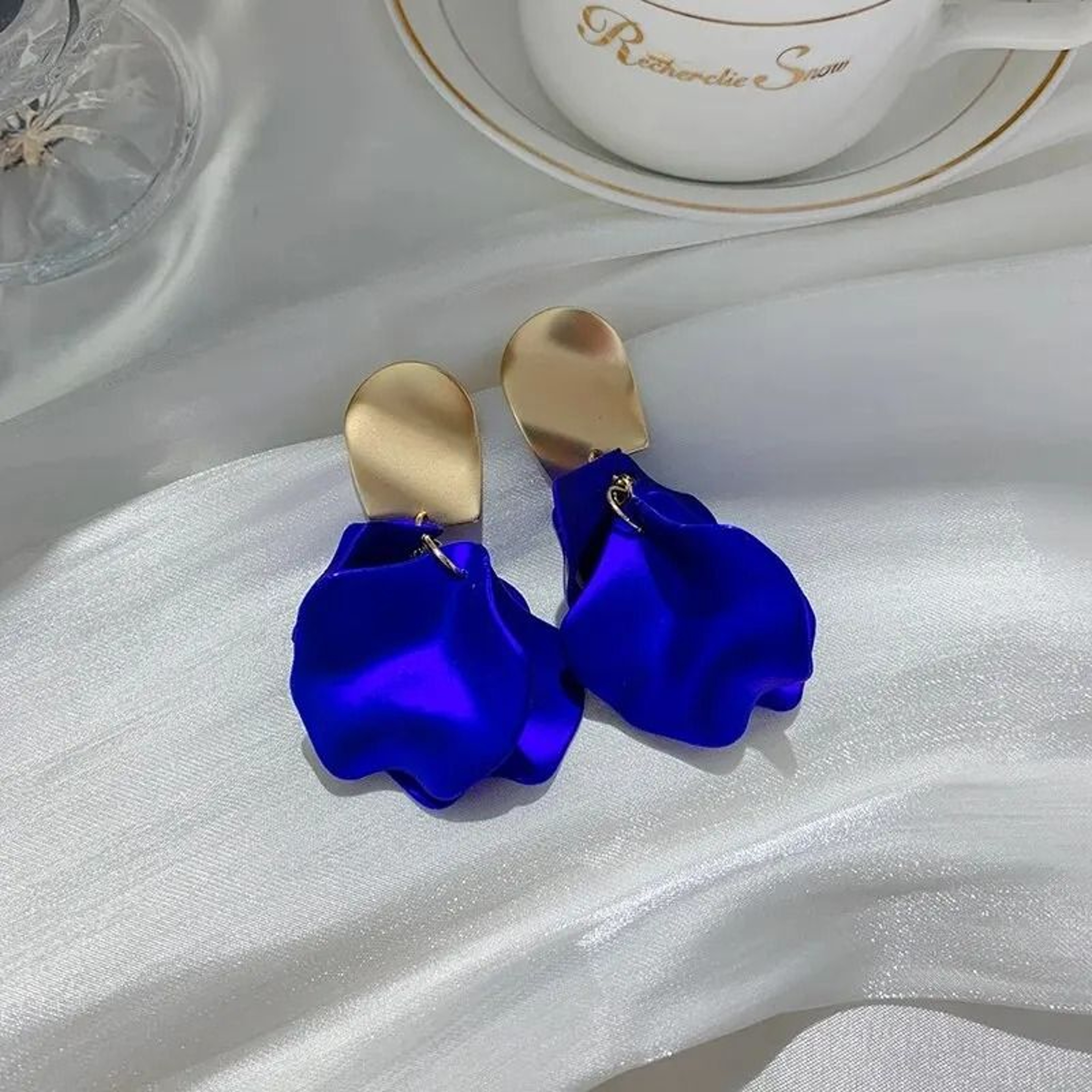 Colorful Petal Tassel Earrings 3