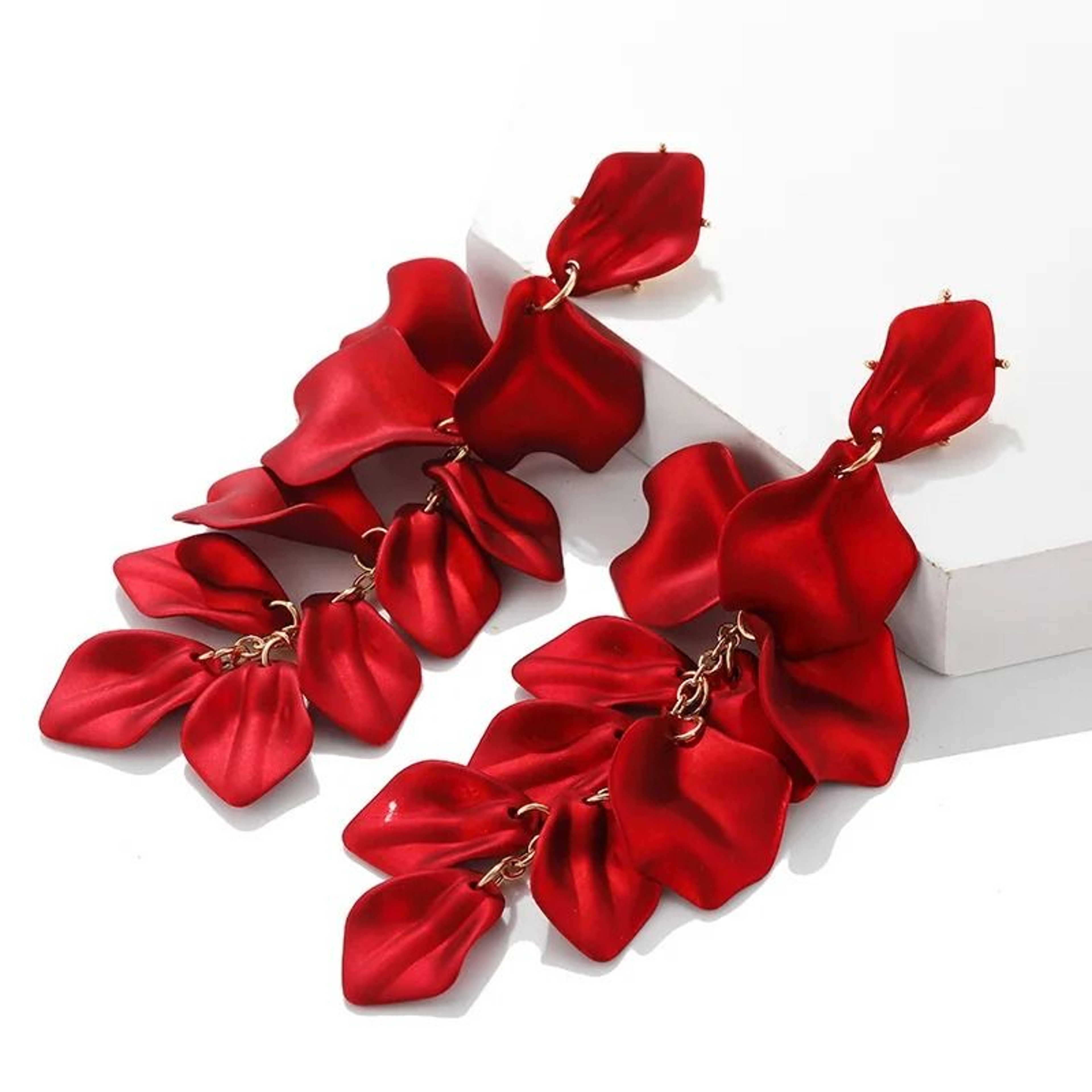 Colorful Petal Tassel Earrings 13