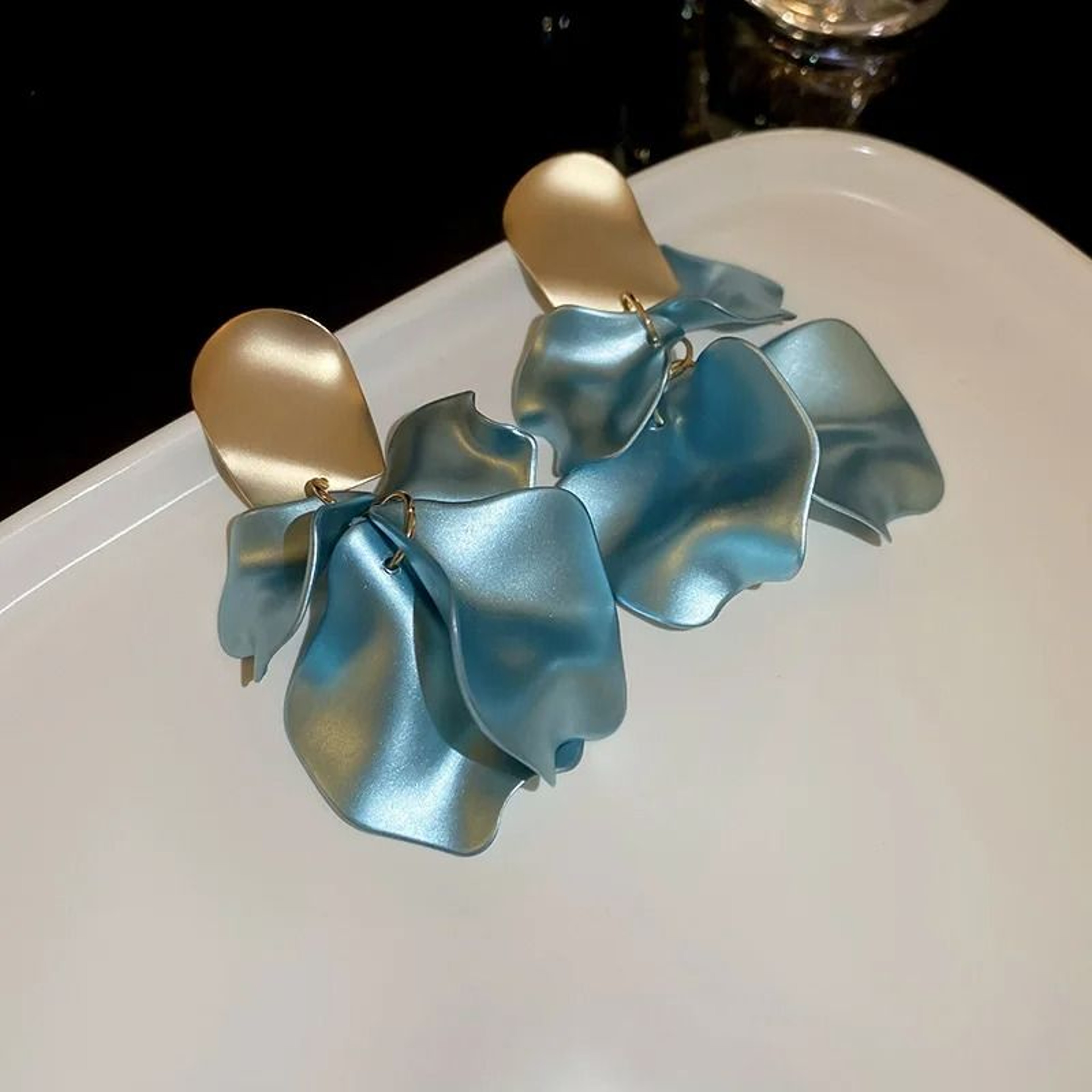 Colorful Petal Tassel Earrings 16