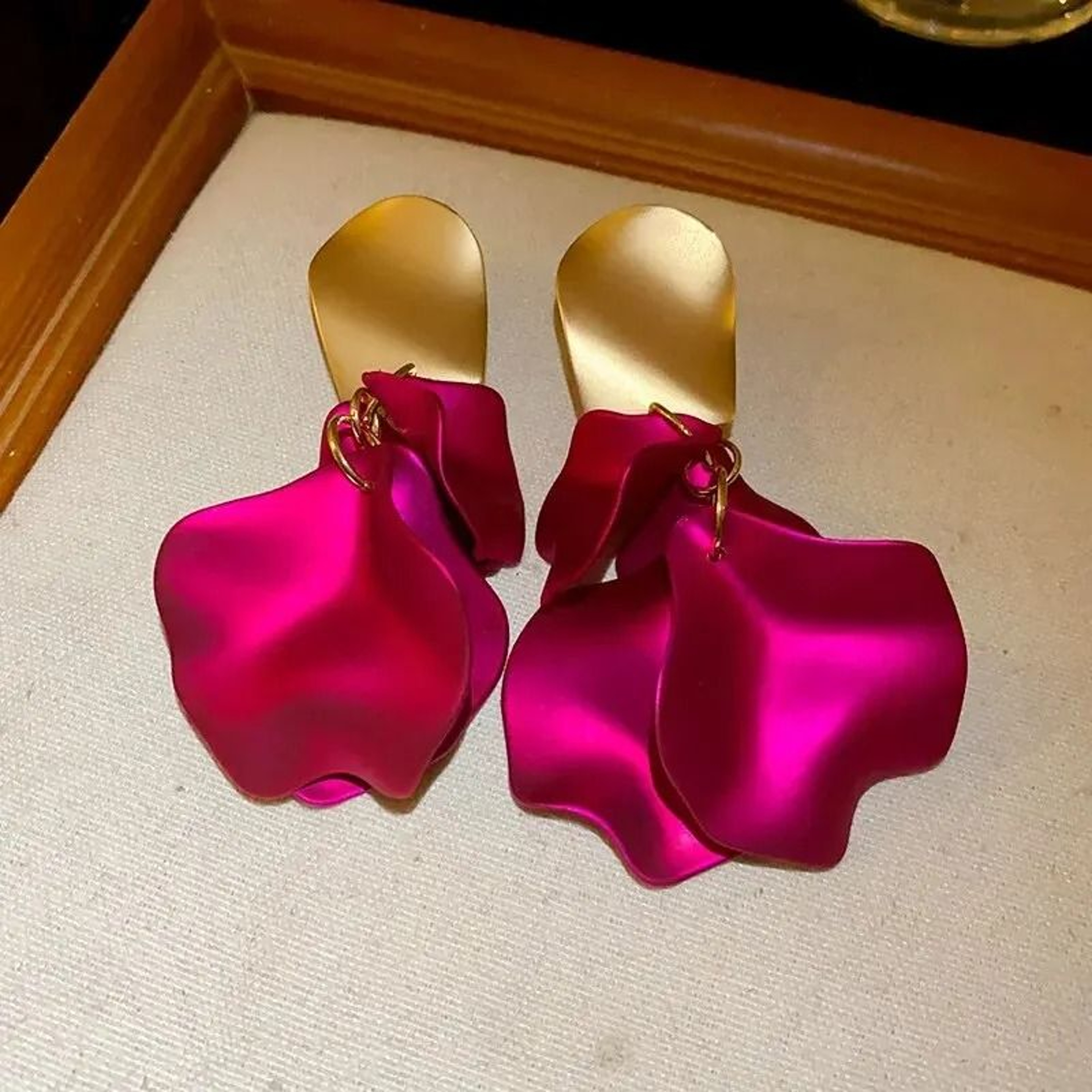 Colorful Petal Tassel Earrings 29