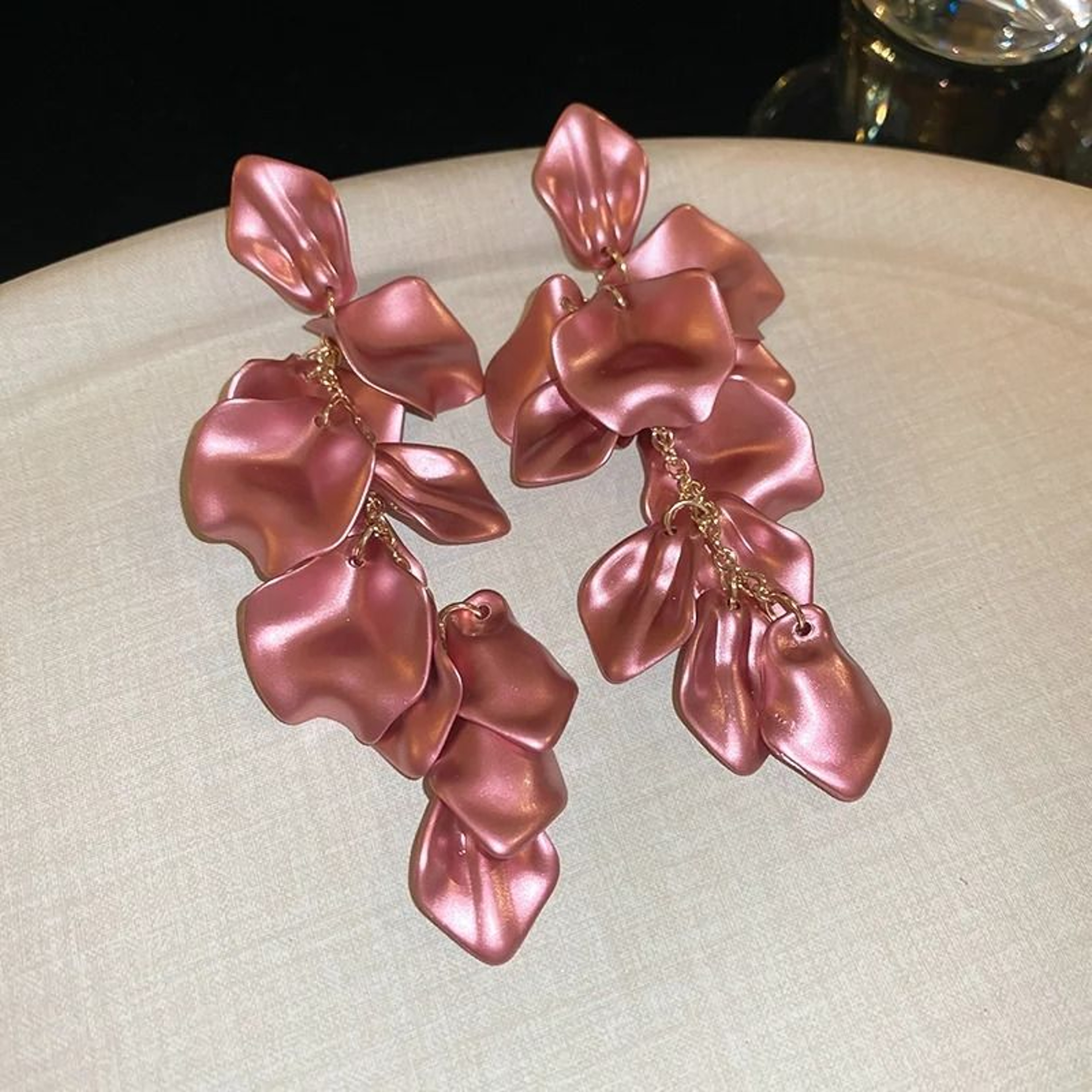 Colorful Petal Tassel Earrings 25