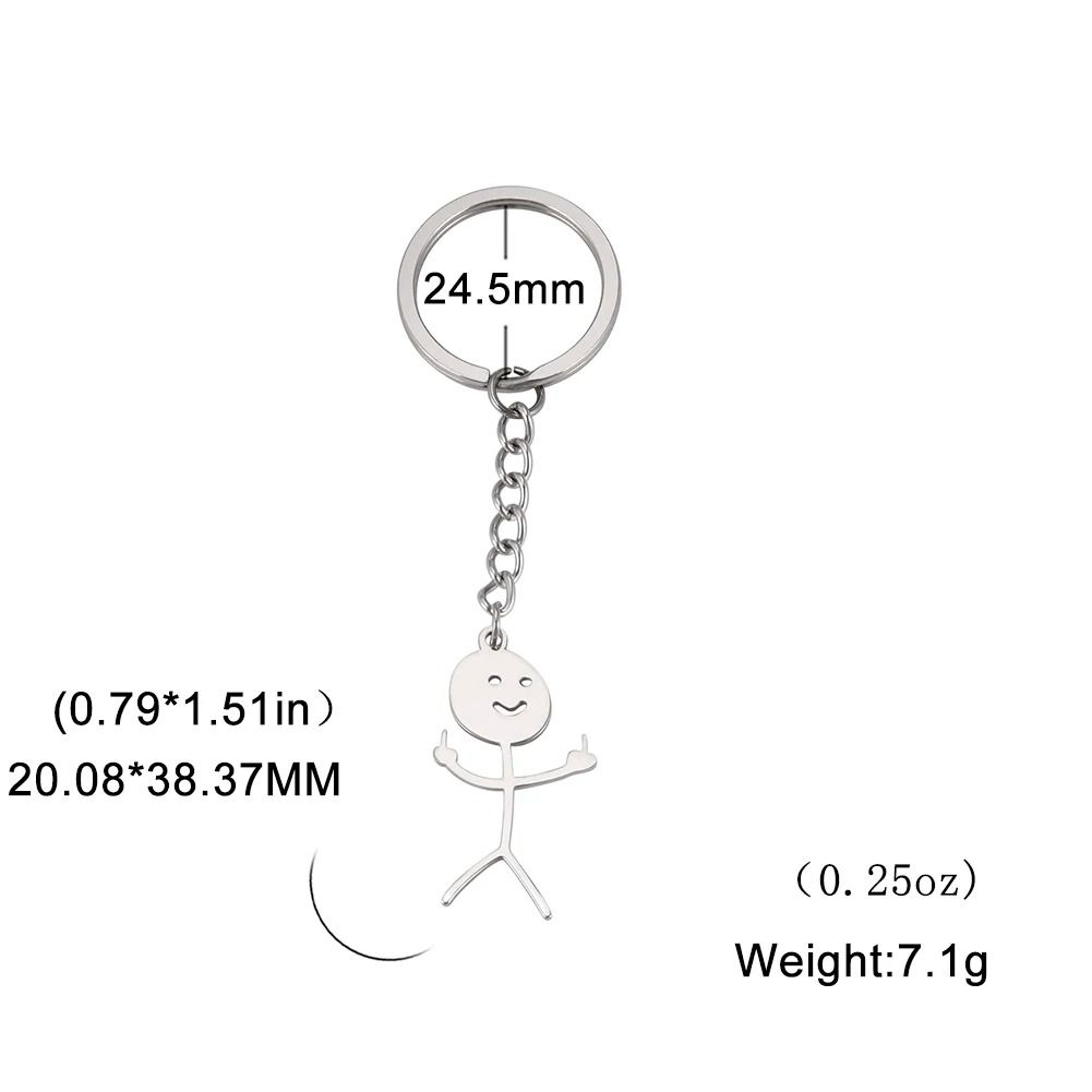 Funny Stickman Keychain Set 3