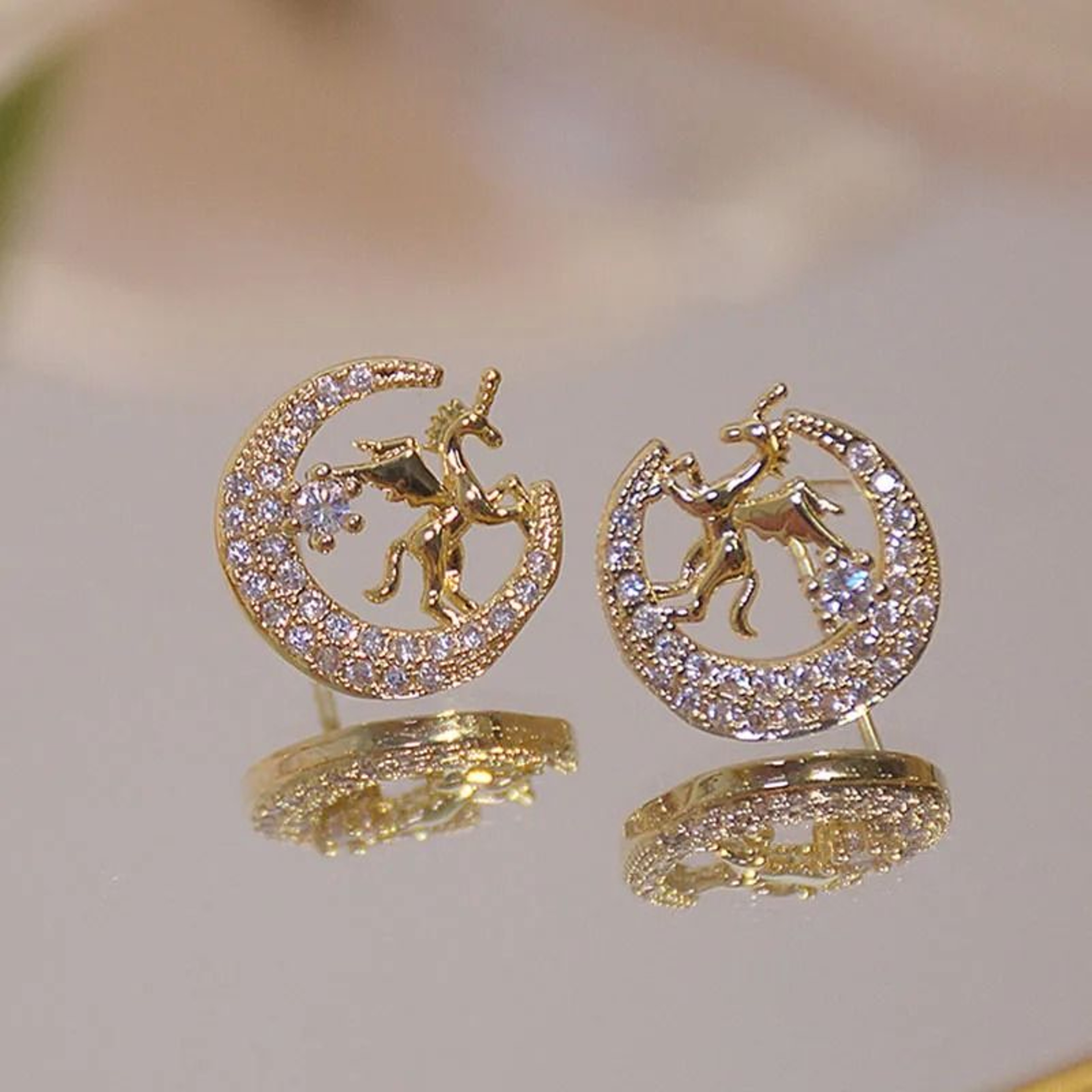 Cute Animal Stud Earrings For Women With Pearl And Rhinestone Accents 7