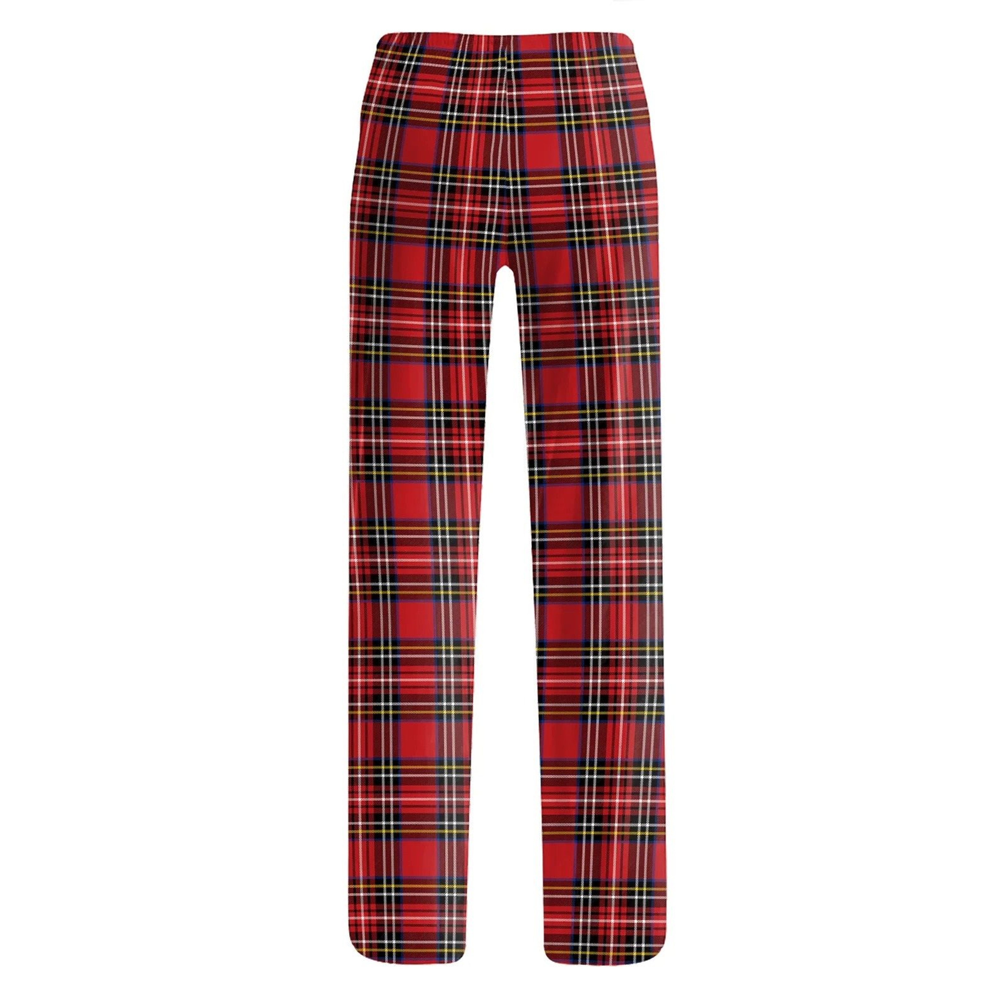 Christmas Pajama Pants With Pockets Soft Plaid Stretch Lounge Bottoms 2