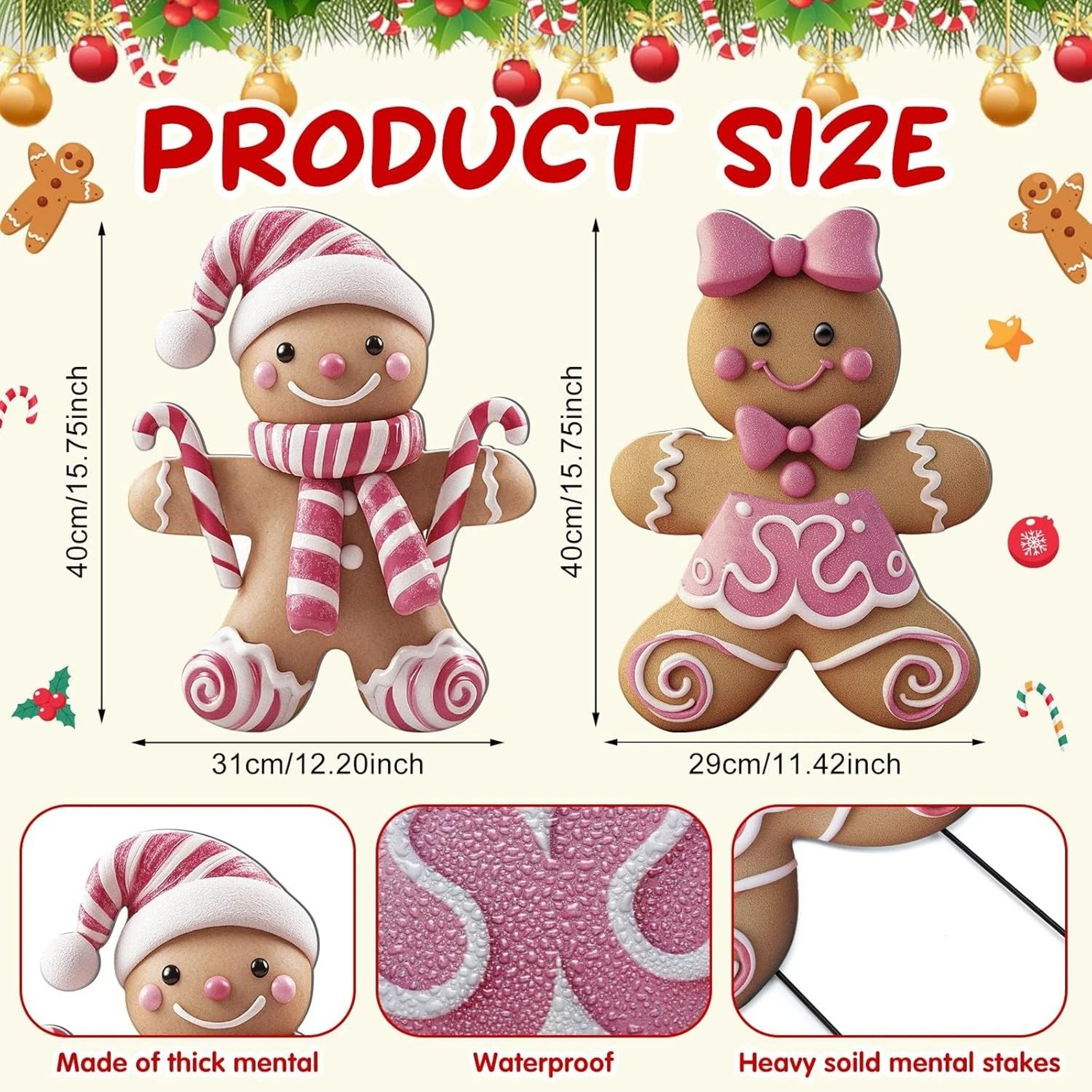 Create A Magical Holiday Atmosphere With The Festive Christmas Boy And Girl Yard Stakes These Charm 1