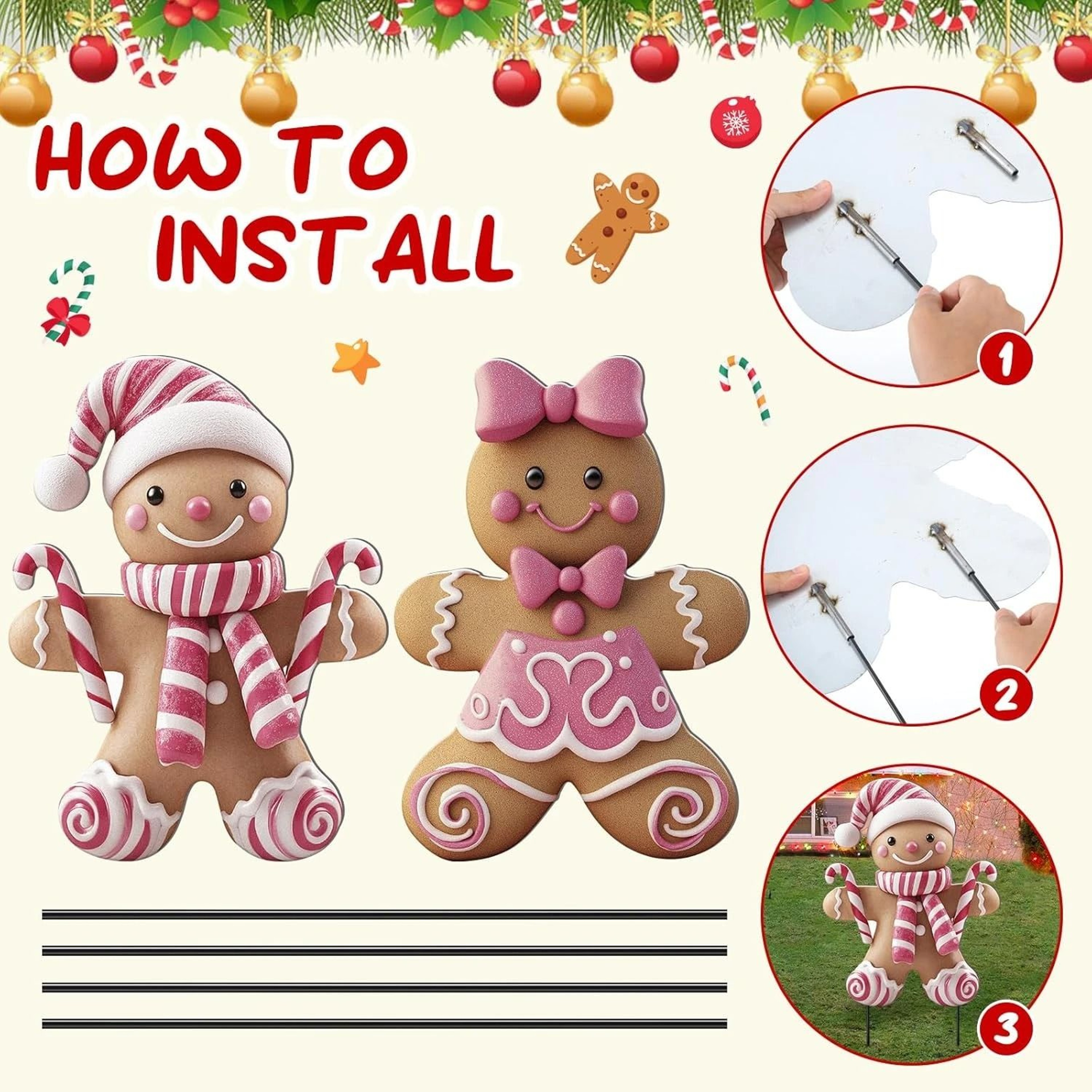 Create A Magical Holiday Atmosphere With The Festive Christmas Boy And Girl Yard Stakes These Charm 2