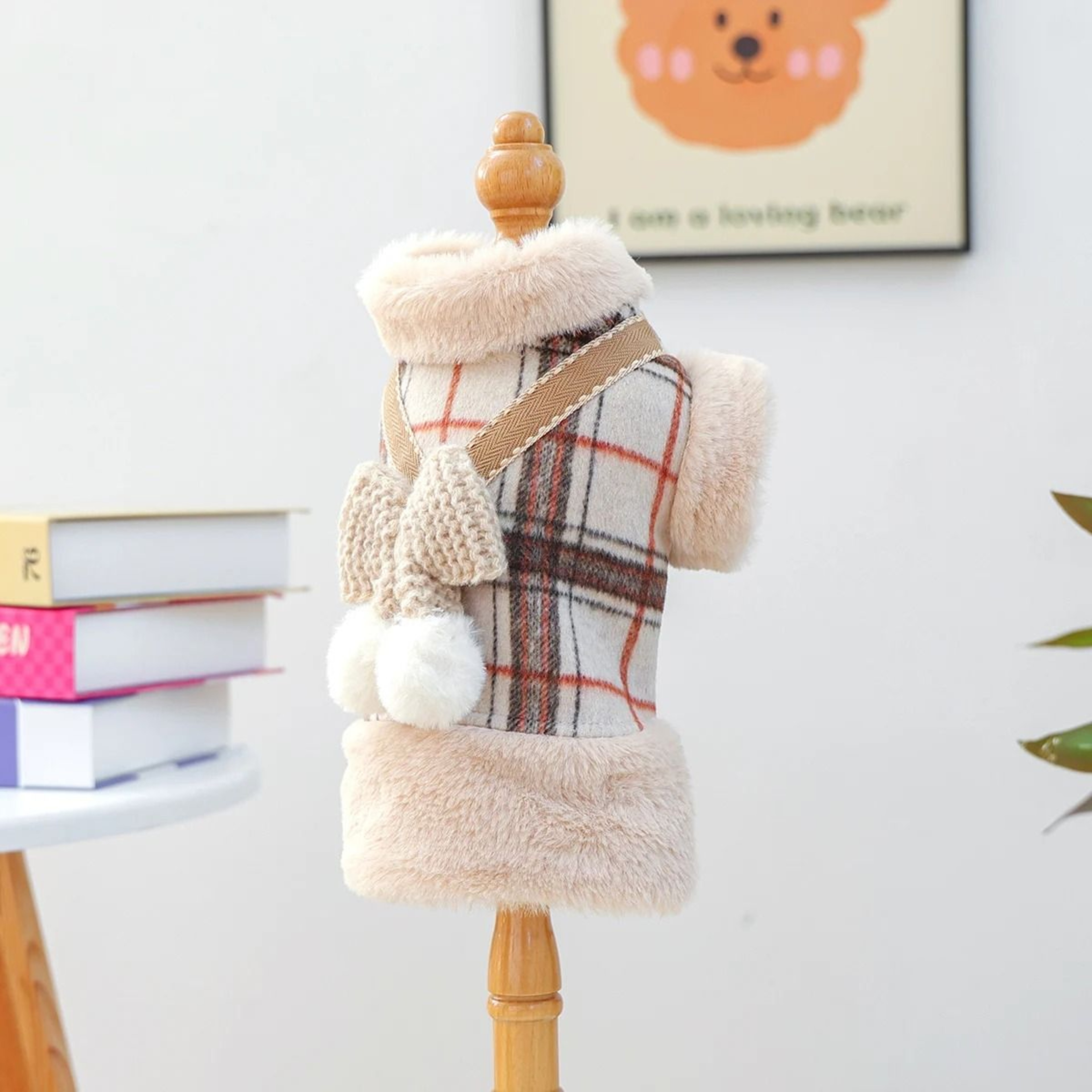 Cozy Bow Decorative Pet Jacket For Autumn And Winter Warmth 3