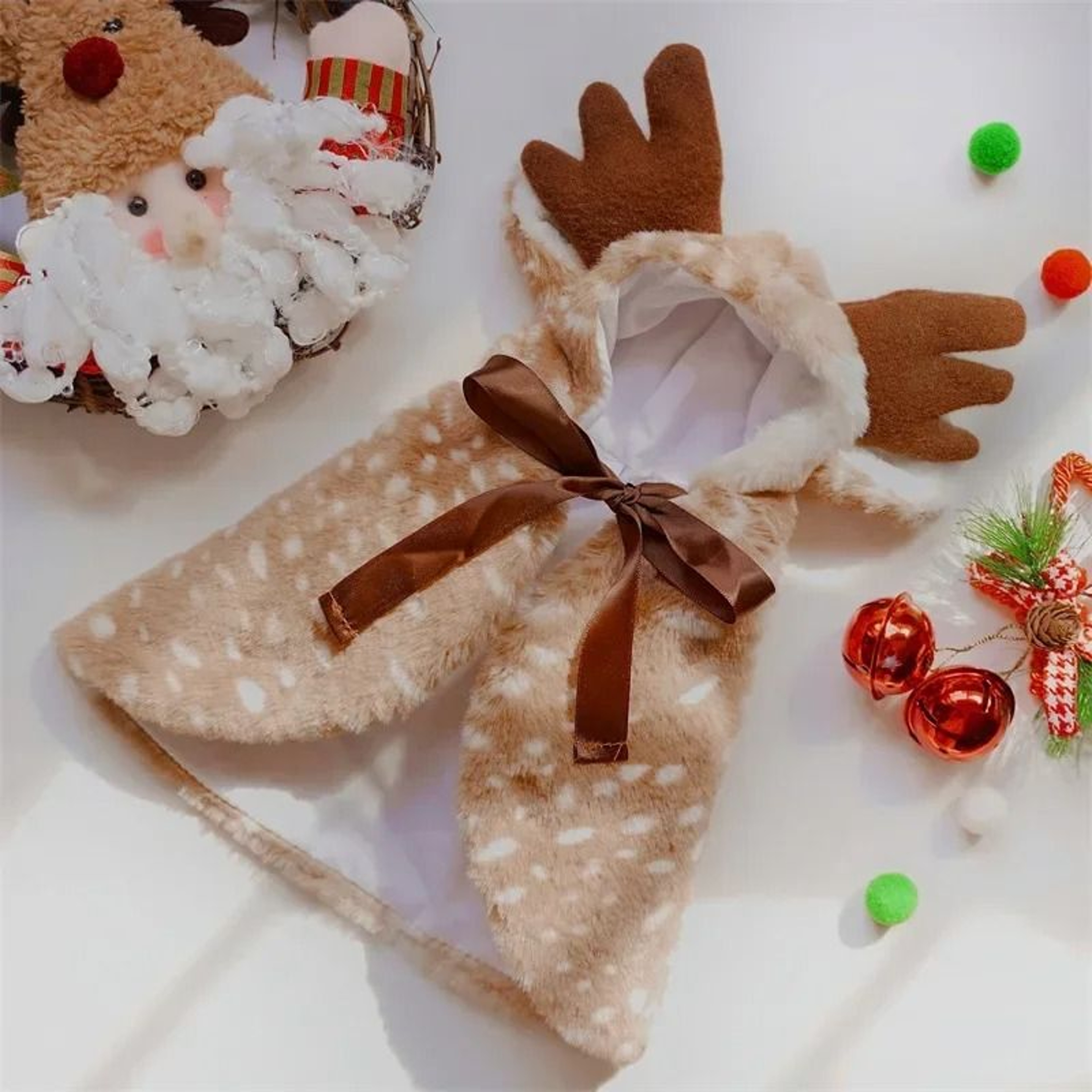 Cozy Elk Christmas Pet Cloak For Winter Warmth And Holiday Dress Up 6