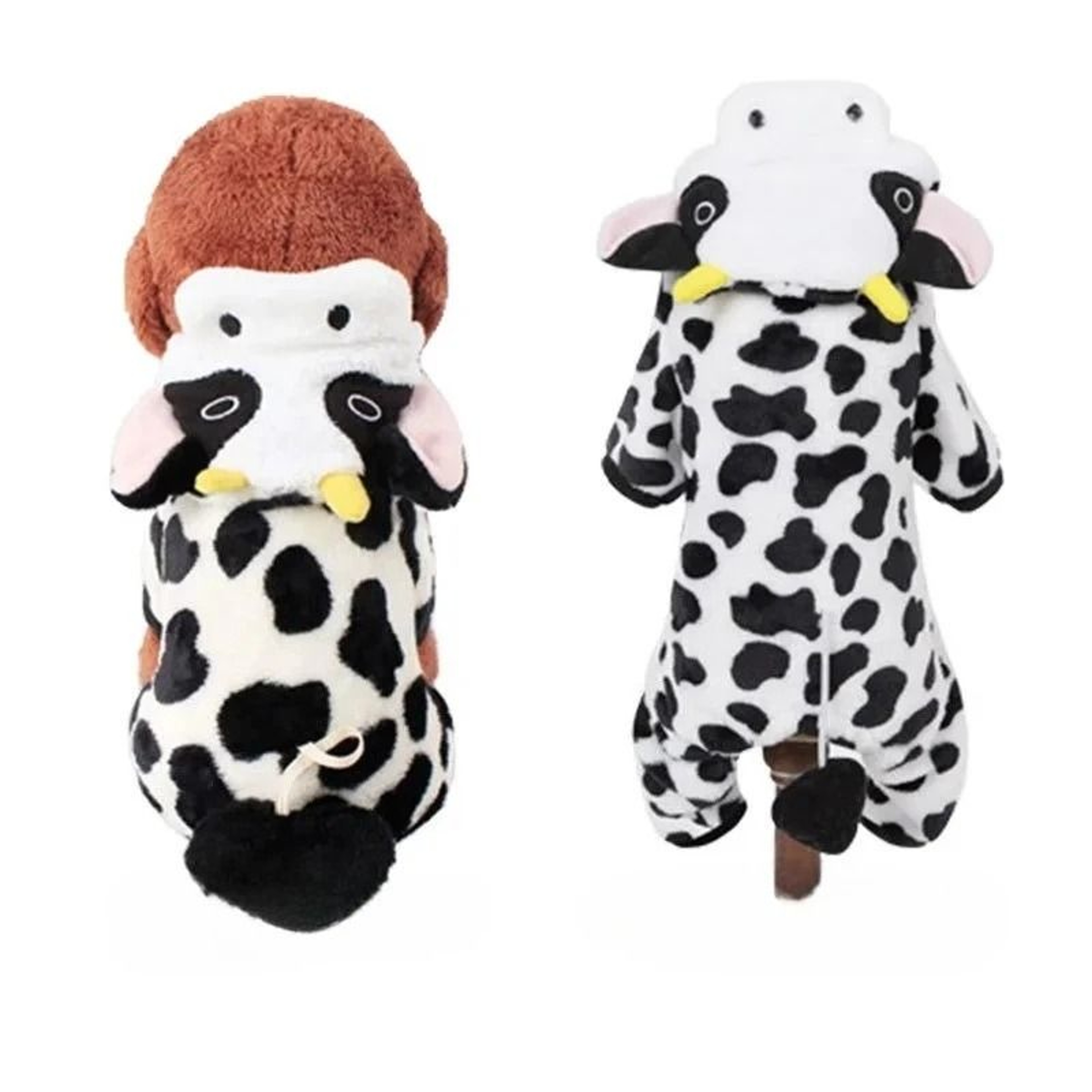 Cozy Coral Velvet Pet Outfit With Dinosaur Or Cow Style For Autumn And Winter Warmth 2