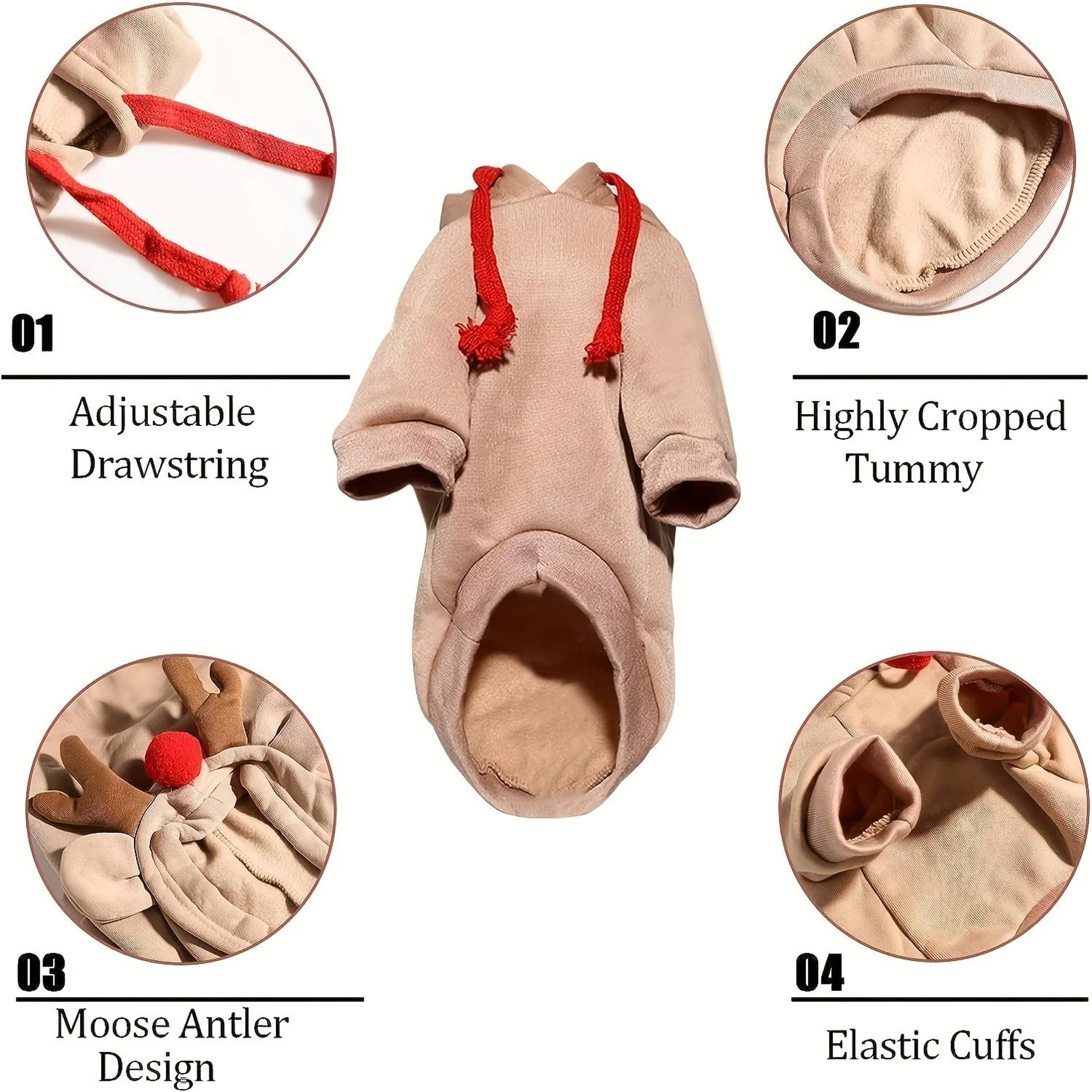 Cozy Elk Hooded Pet Sweater For Autumn And Winter Warmth 1