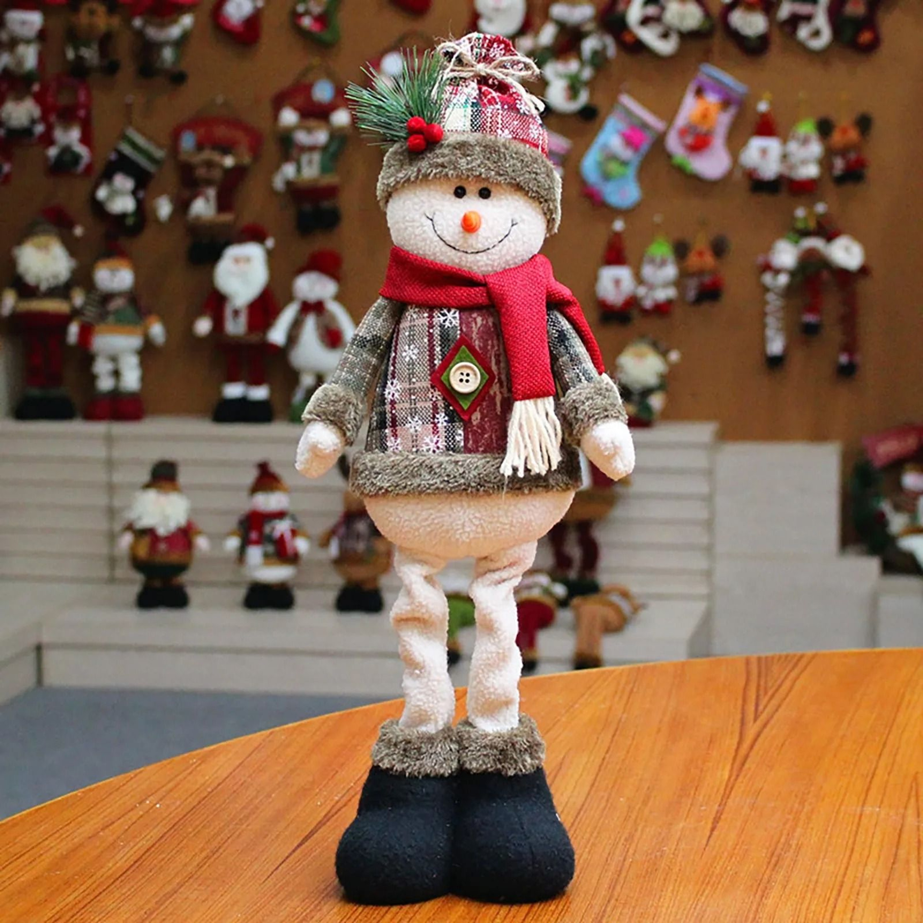 Christmas Standing Decorative Doll Set For Festive Holiday Display 5