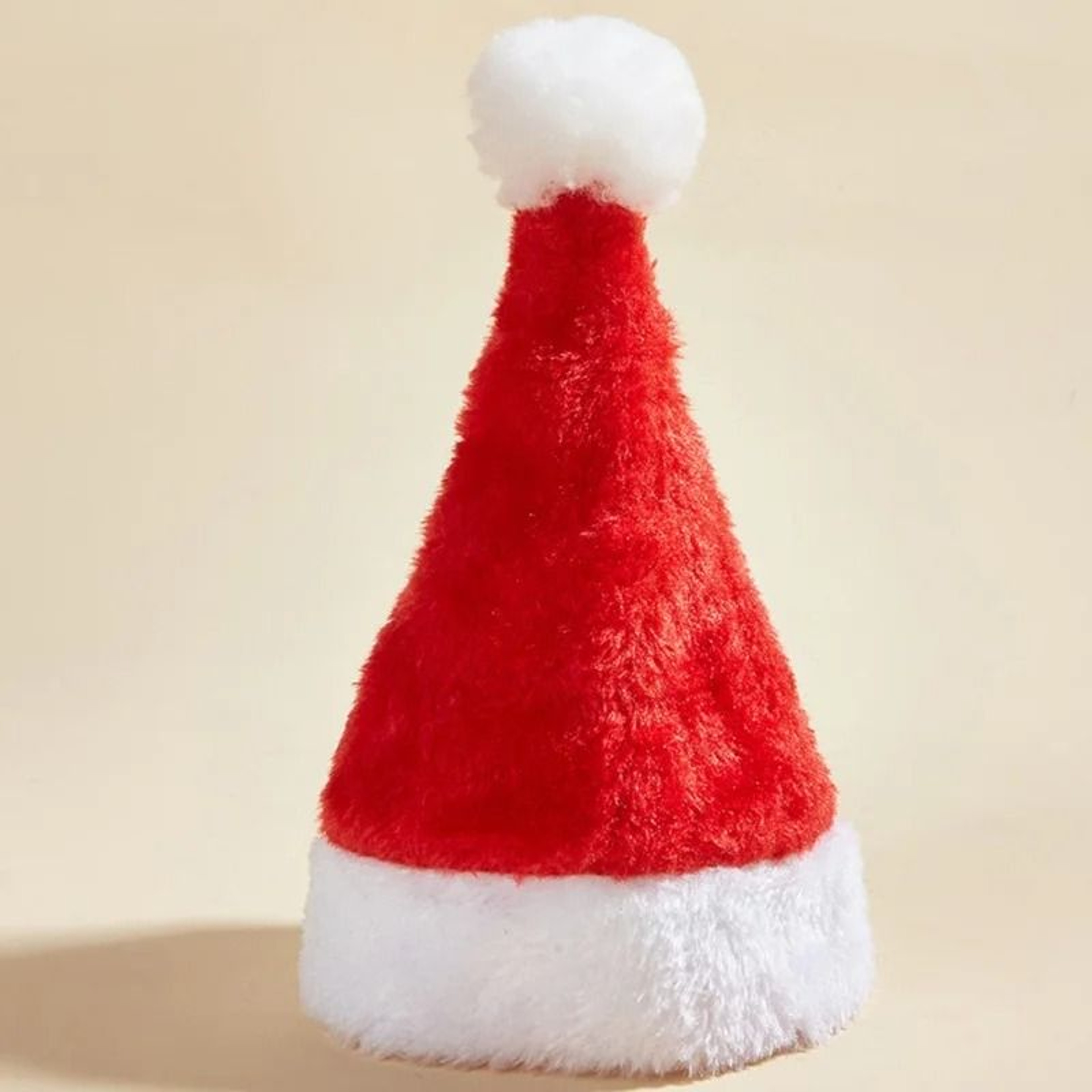 Festive Santa Hat For Pets Plush Red Holiday Cap For Dogs  Cats 3