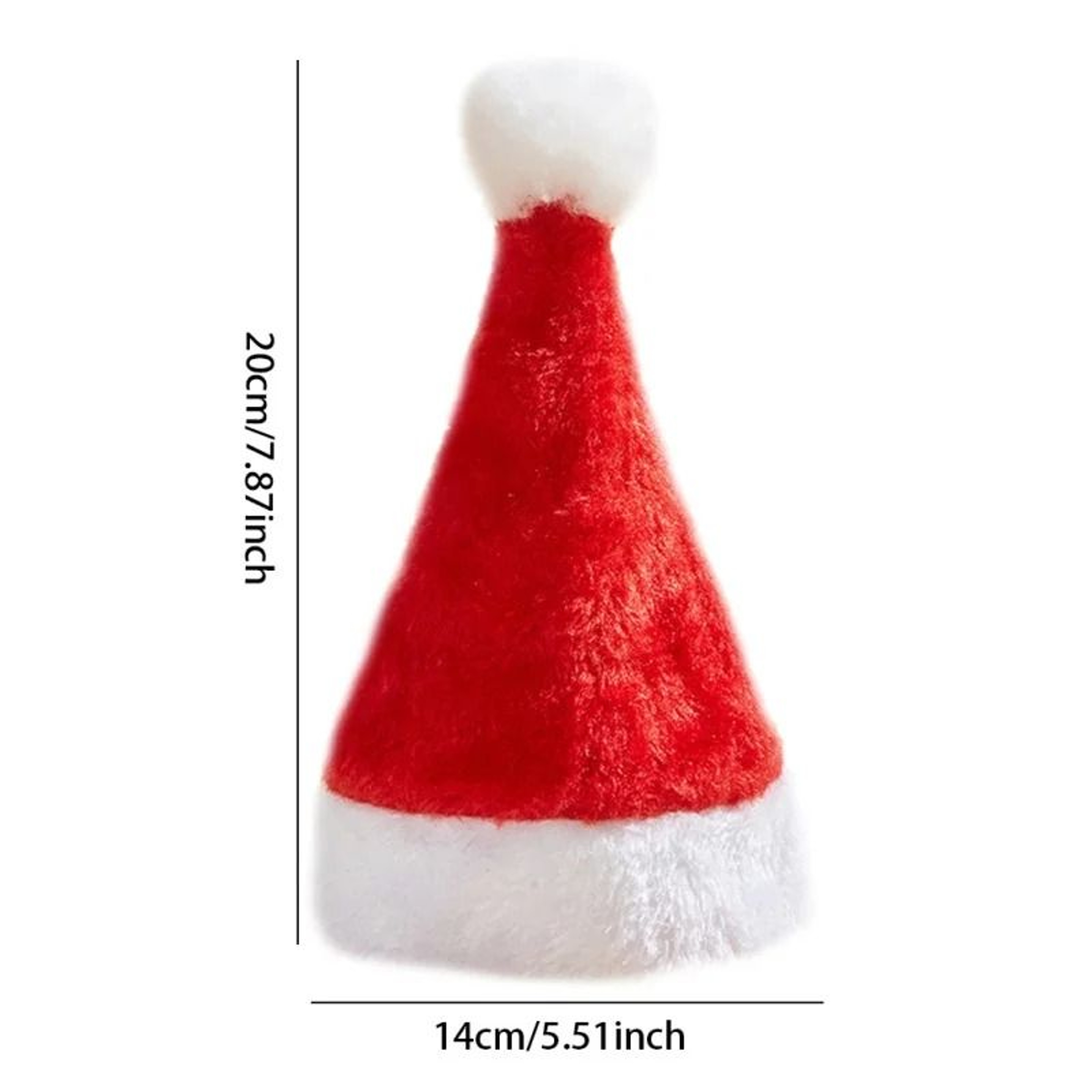 Festive Santa Hat For Pets Plush Red Holiday Cap For Dogs  Cats 5