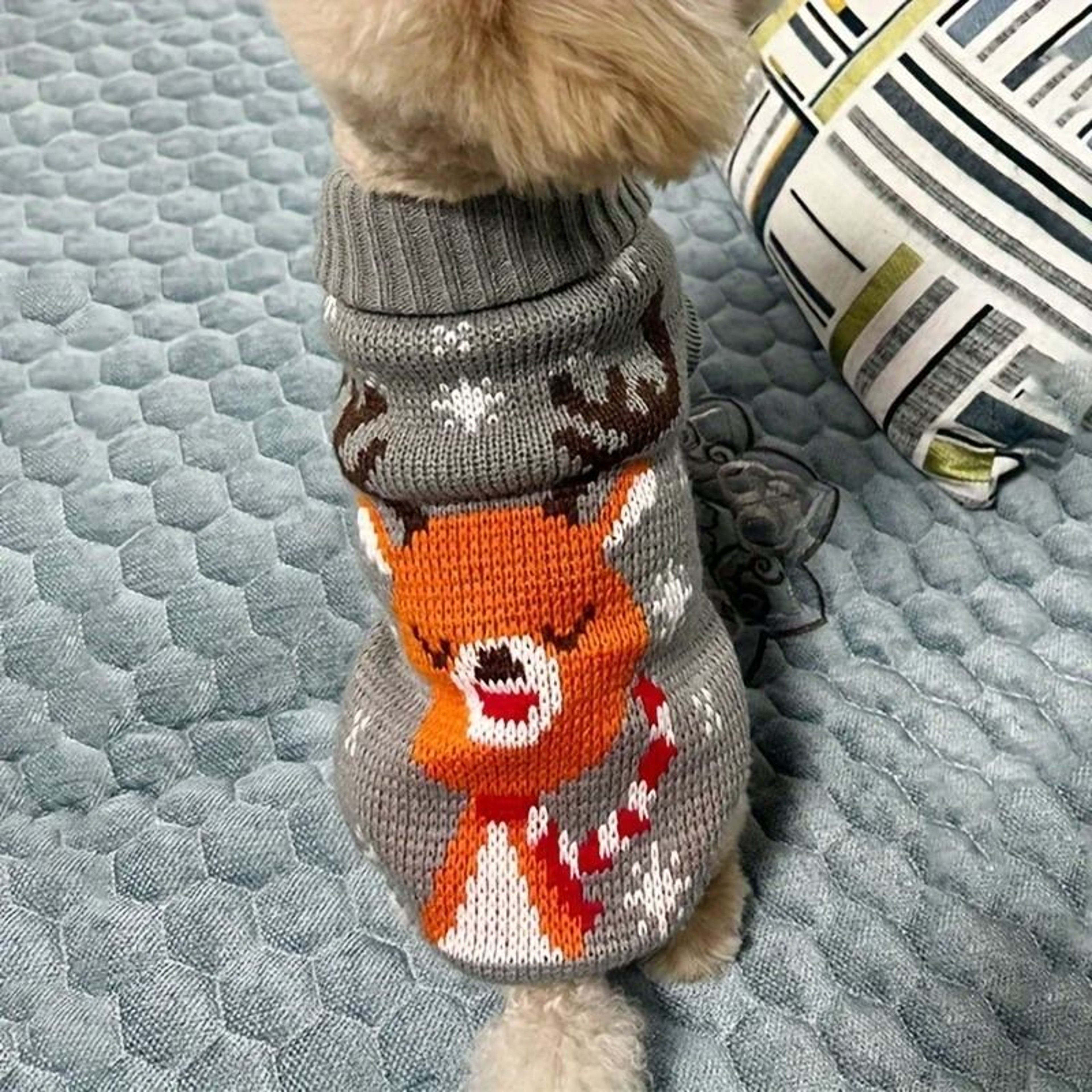 Cozy Christmas Knitted Pet Sweater Warm Holiday Outfit For Dogs And Cats 6