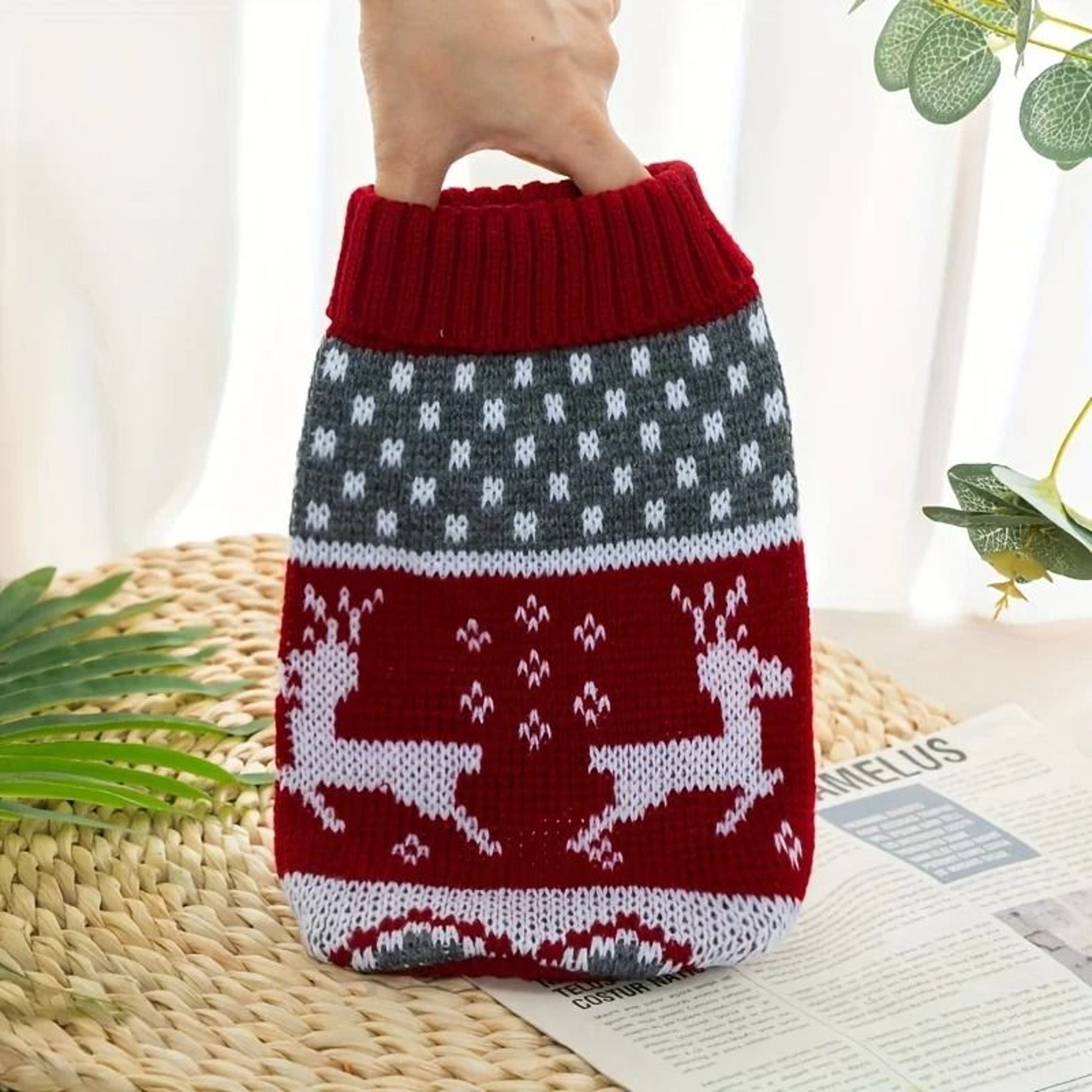 Cozy Christmas Knitted Pet Sweater Warm Holiday Outfit For Dogs And Cats 7