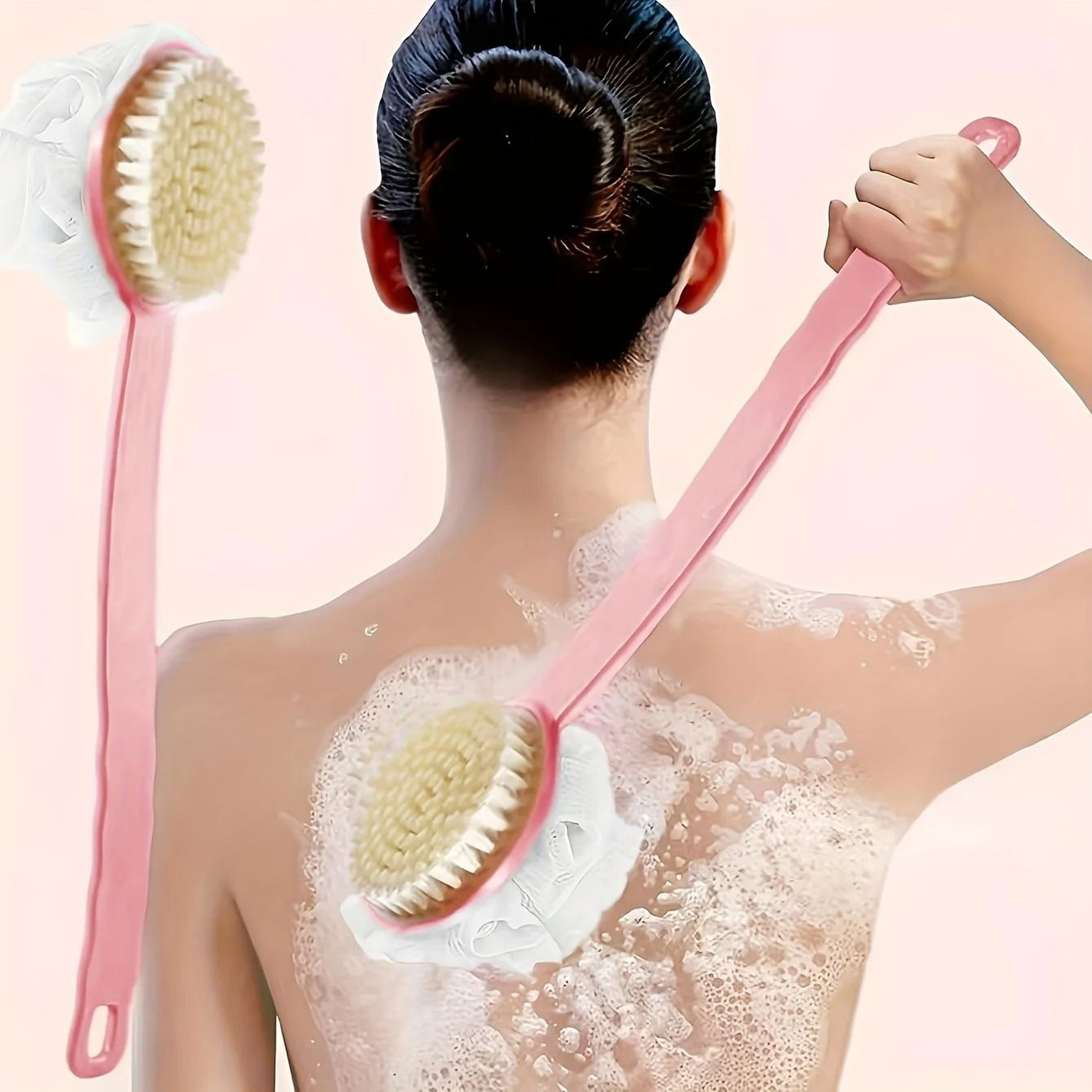 Long Handle Soft Body Scrubber And Bath Brush Exfoliator 6