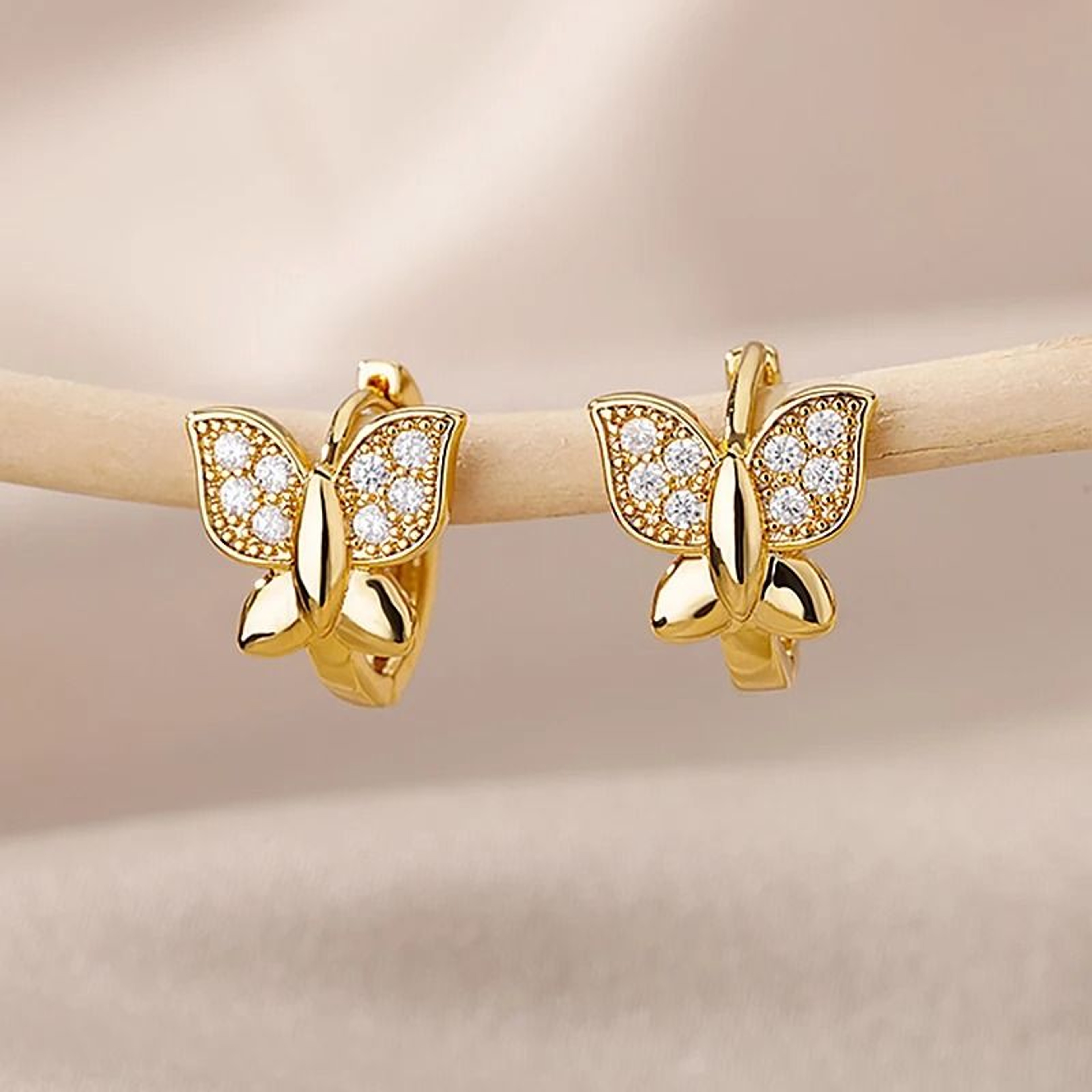 Elegant Butterfly Stainless Steel Earrings For Women And Girls 0