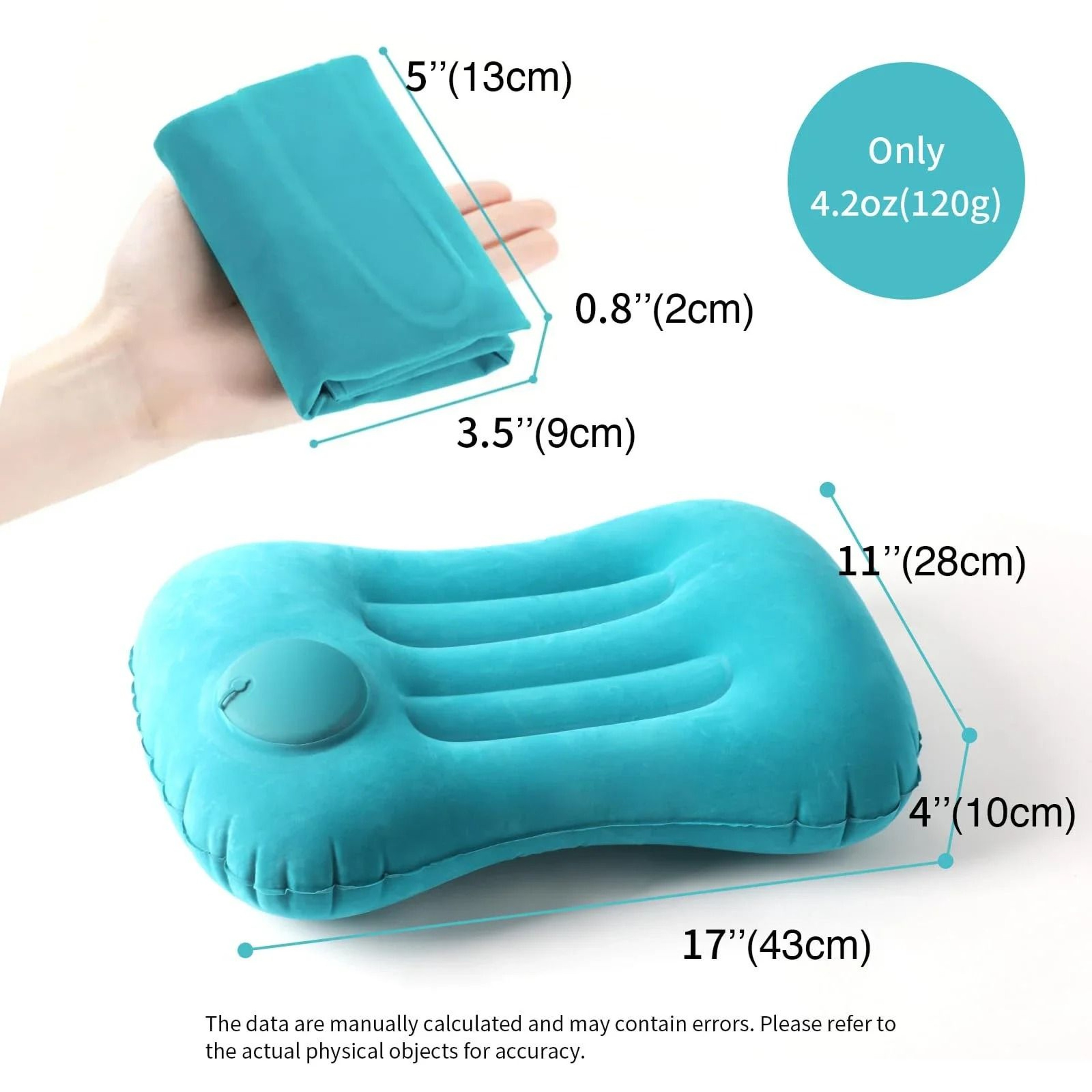 Cozy Travel Inflatable Camping Pillow For Neck And Back Support 1