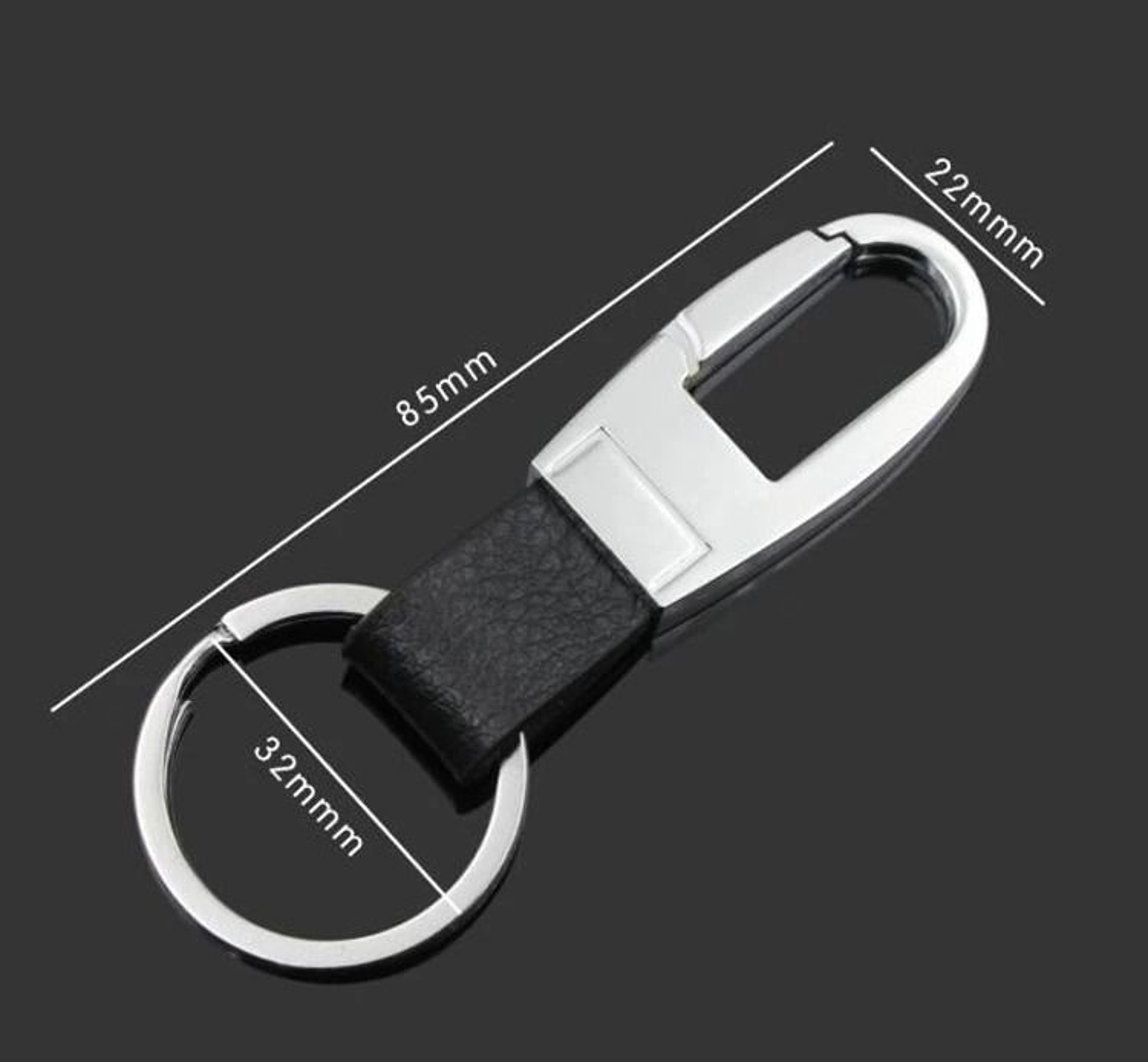 Leather Key Ring With Metal Clip For Everyday Carry 5