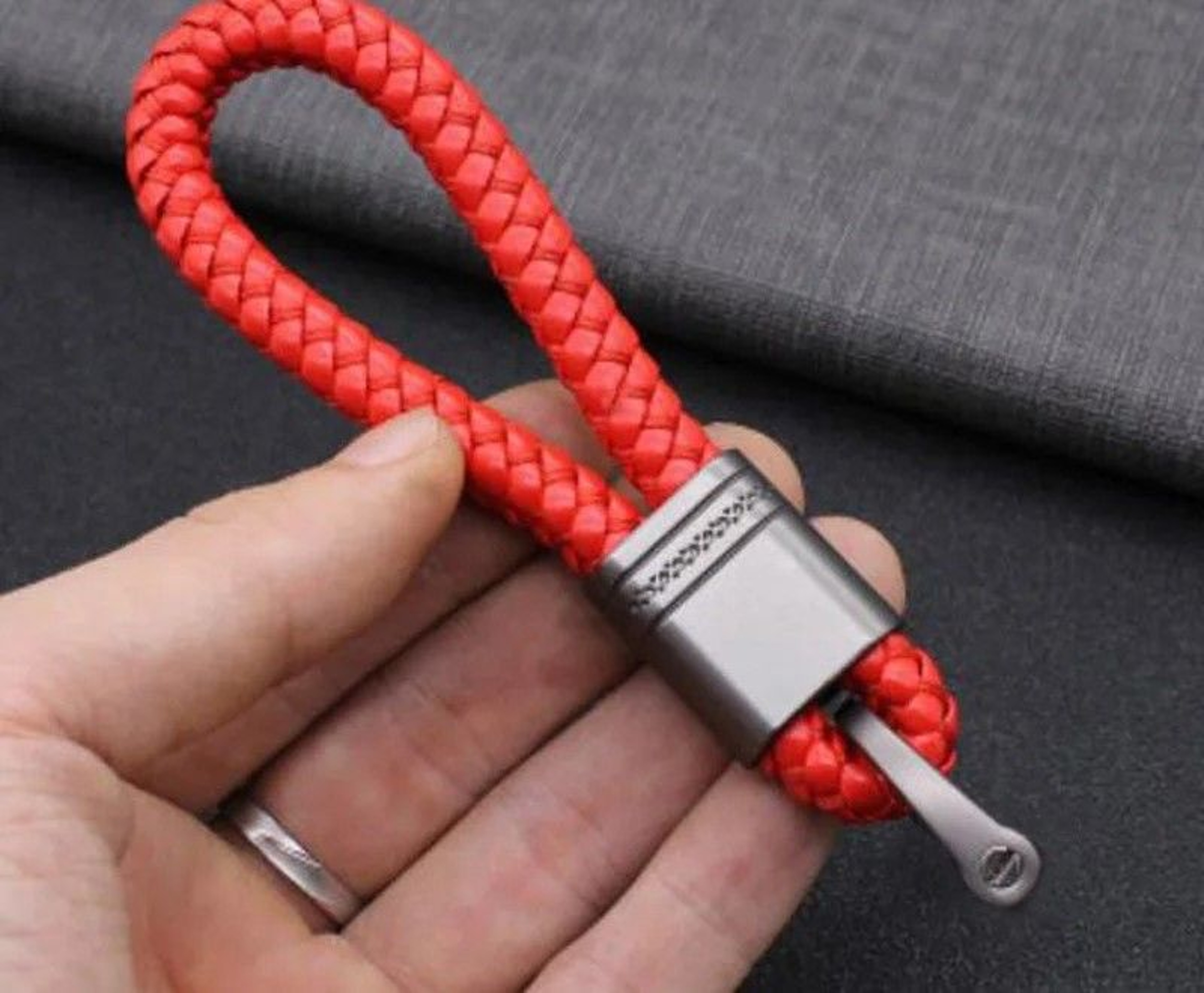 Hand Woven Leather Car Key Ring For Men And Women 18