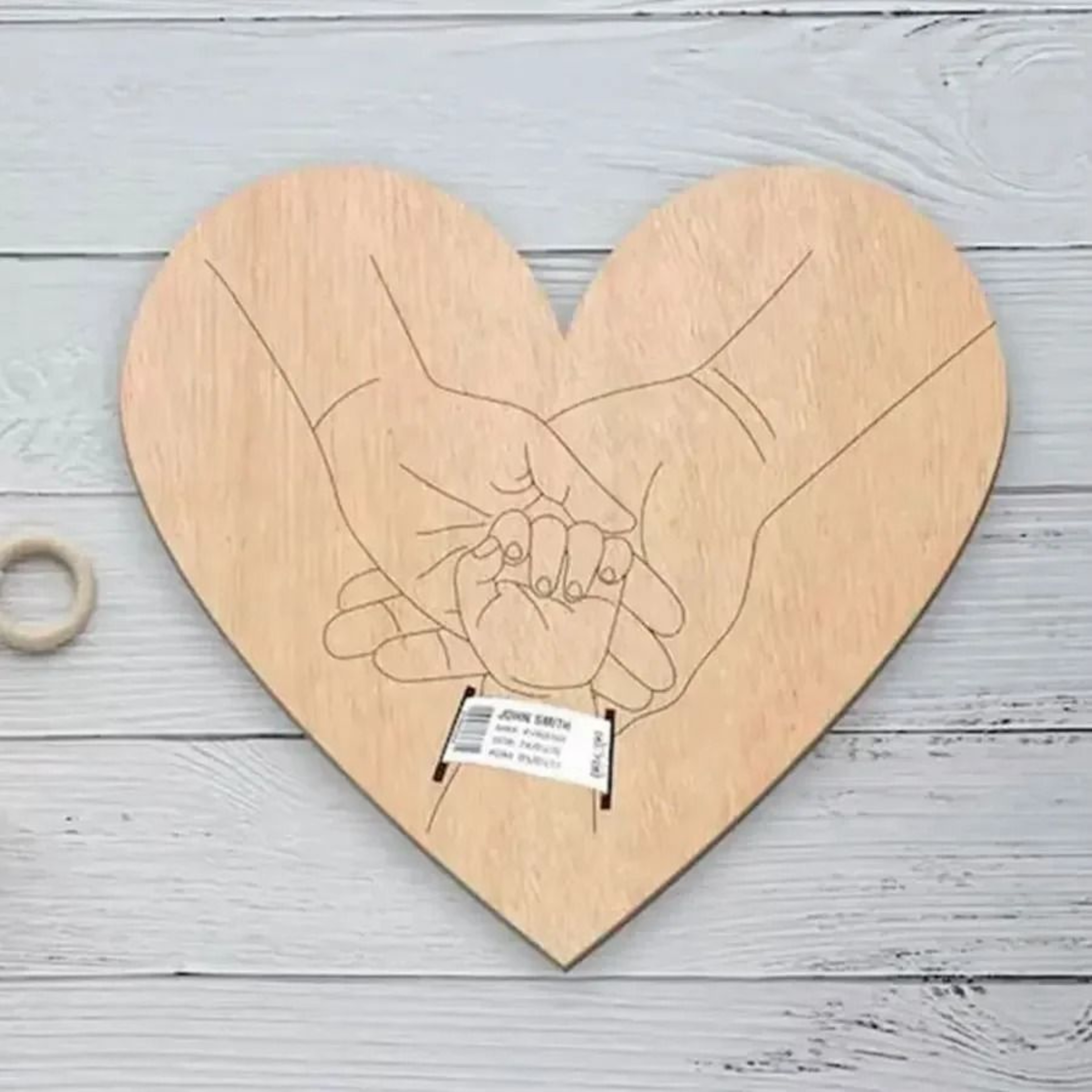 Baby Birth Wristband Wooden Commemorative Display Board 4
