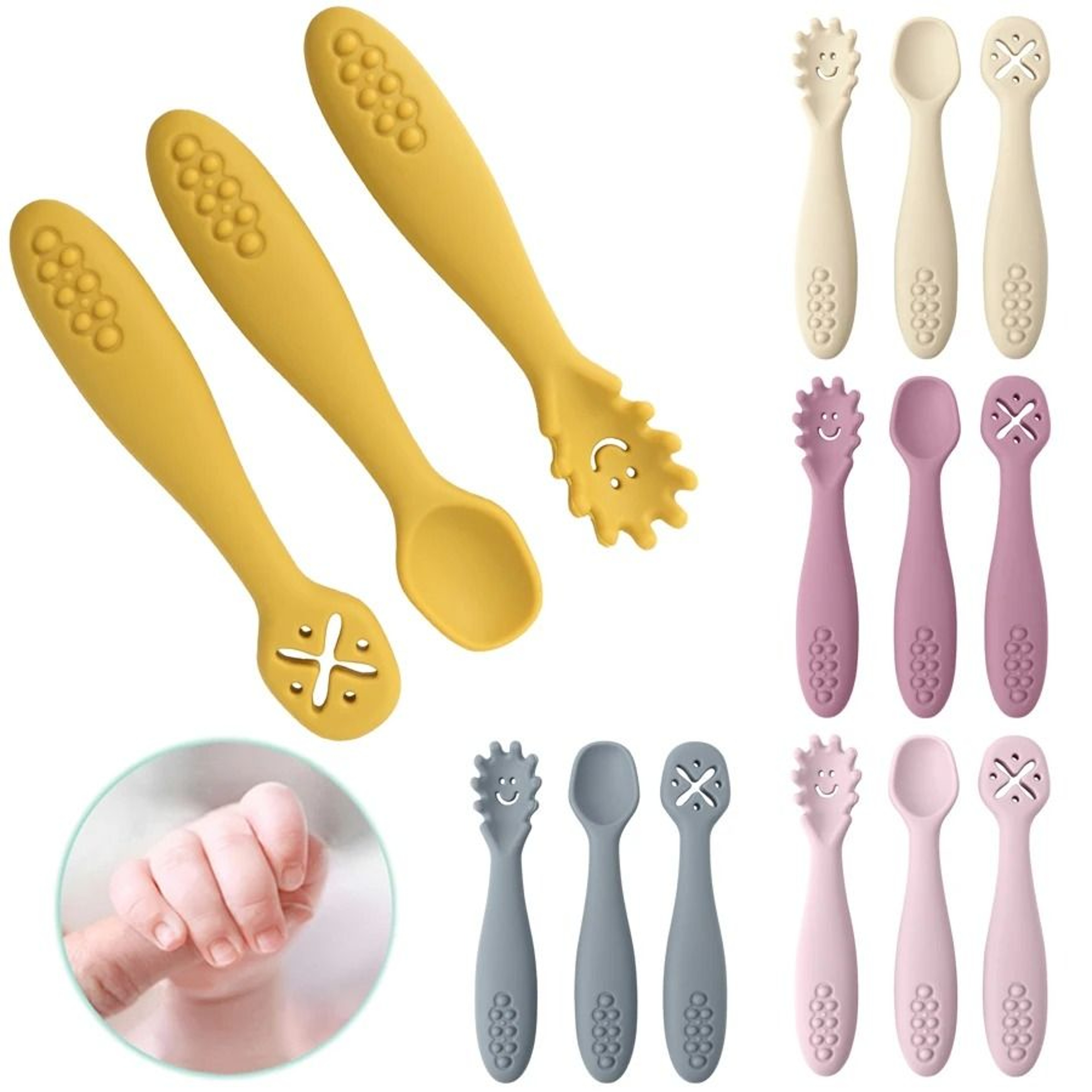 Silicone Baby Utensil Set For Feeding And Self Learning 0