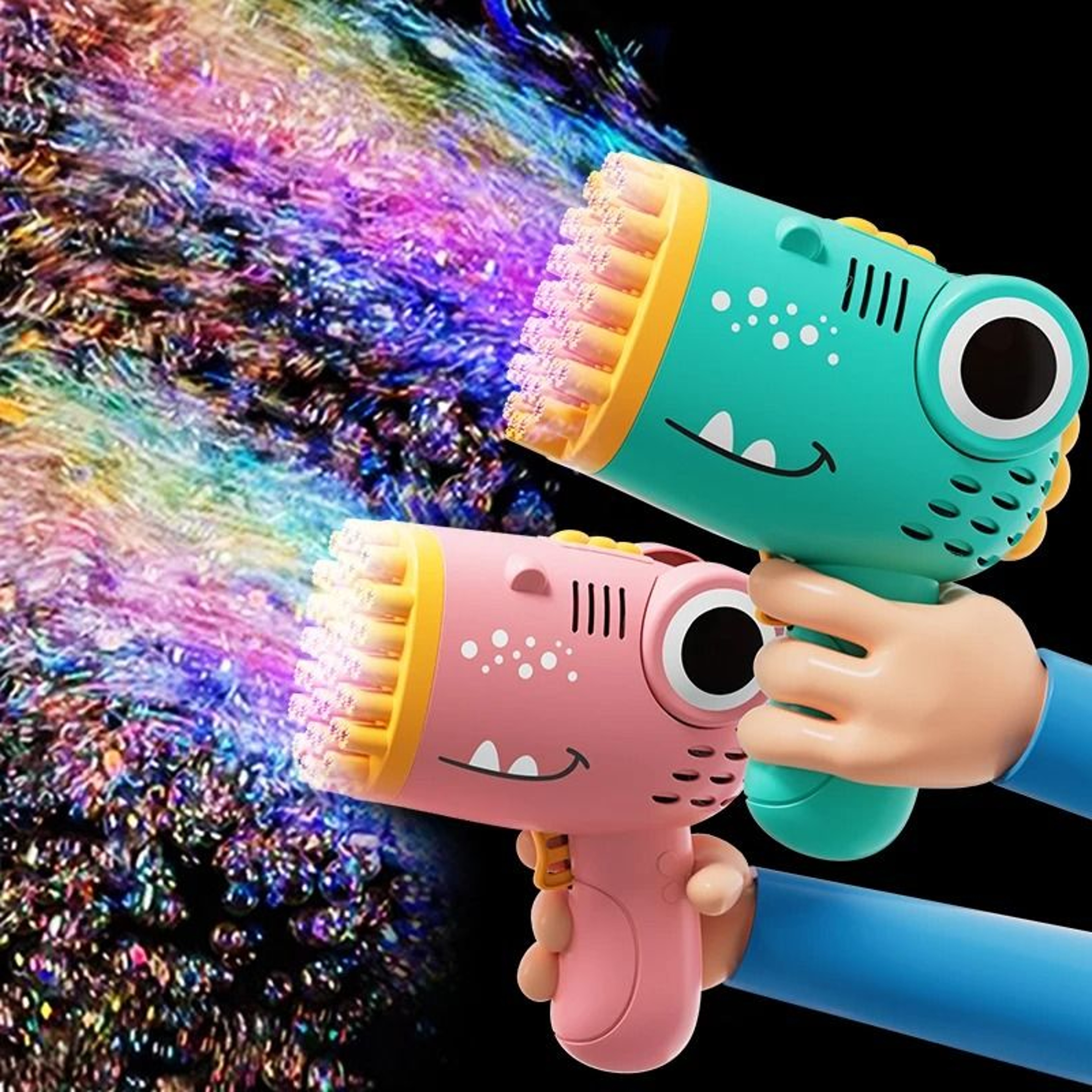 Dinosaur Bubble Machine With 40 Bubble Outlets For Outdoor Fun 0