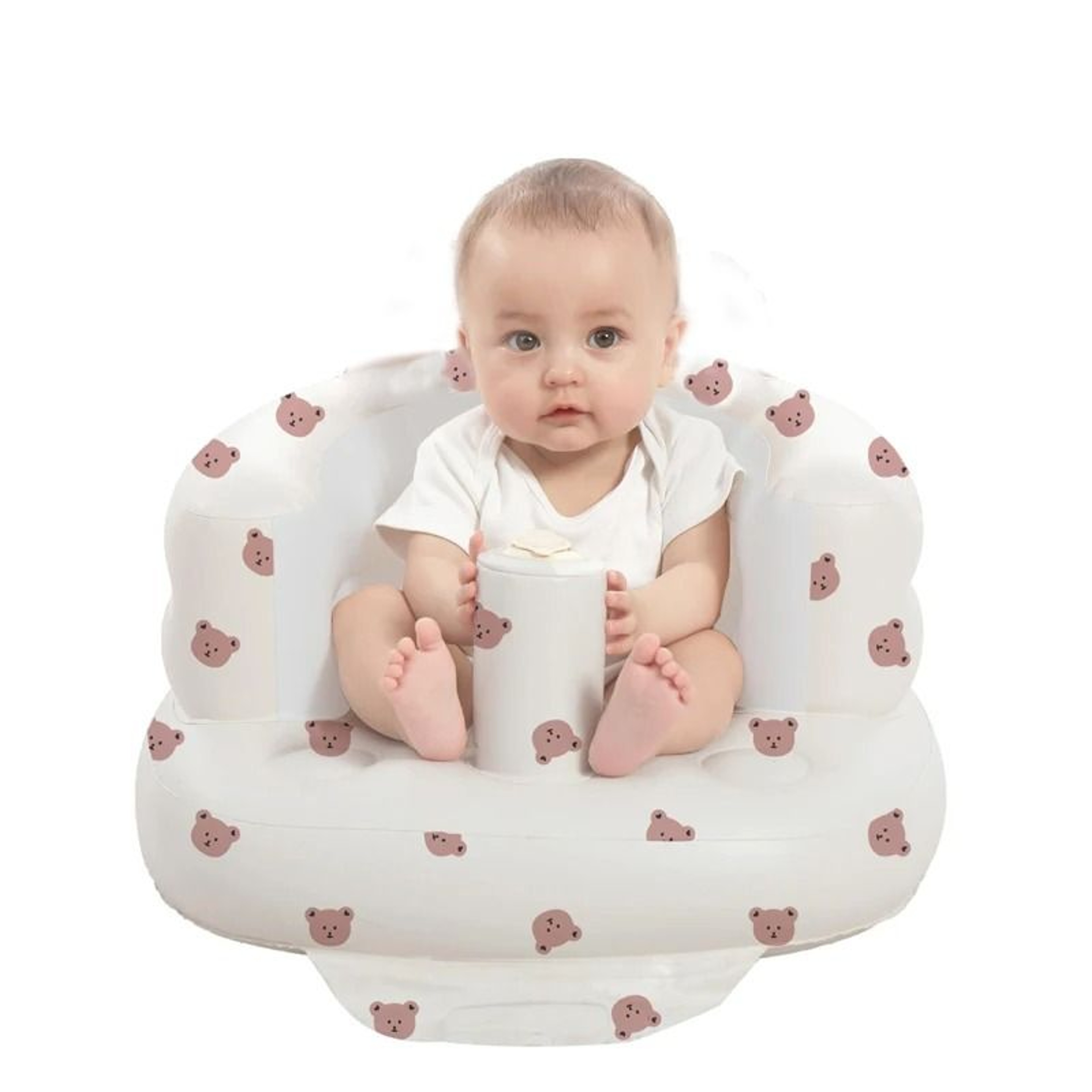 Inflatable Baby Seat With Built In Air Pump For Babies 3 To 36 Months 0
