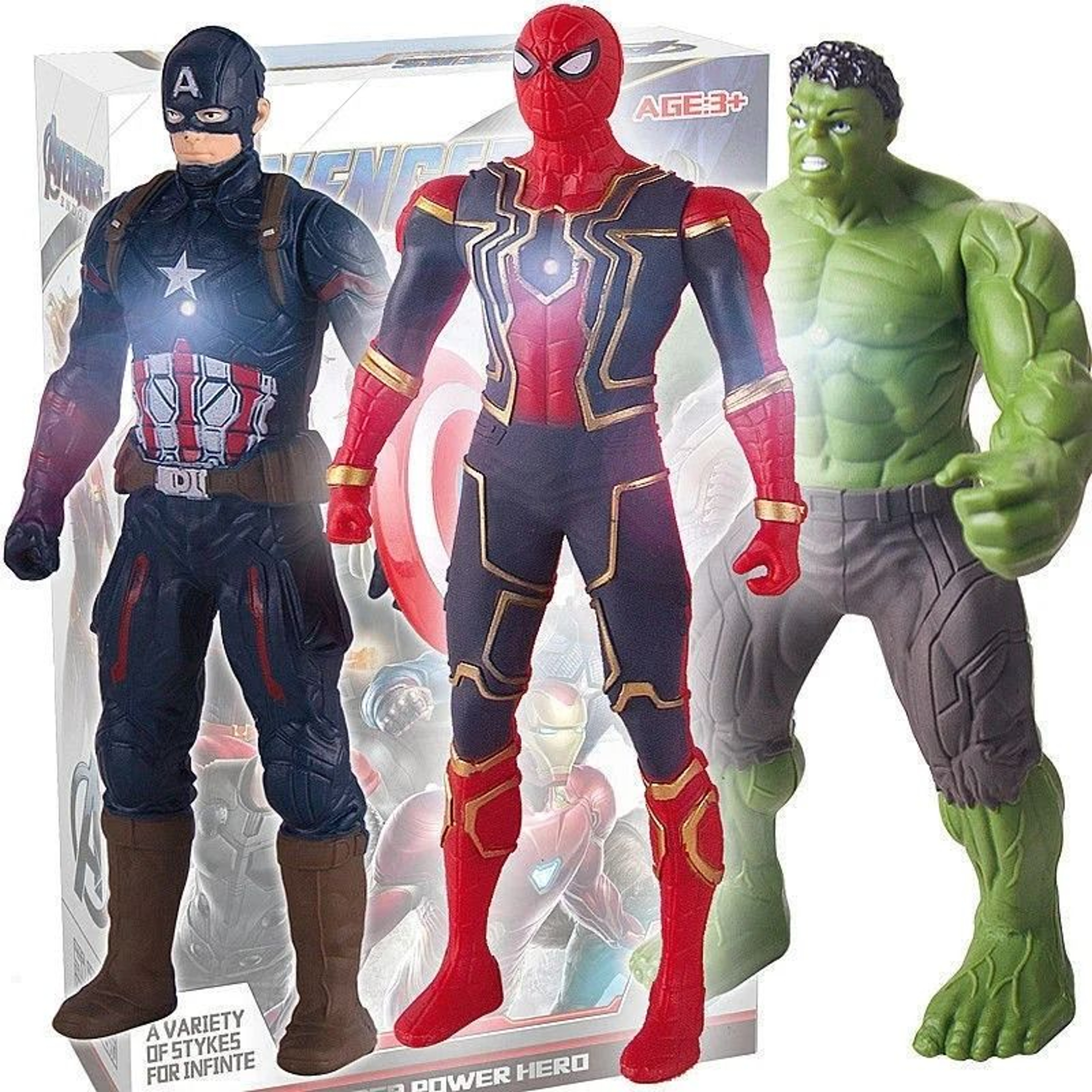 669in Marvel Style Luminous Spiderman Action Figure Toy 2