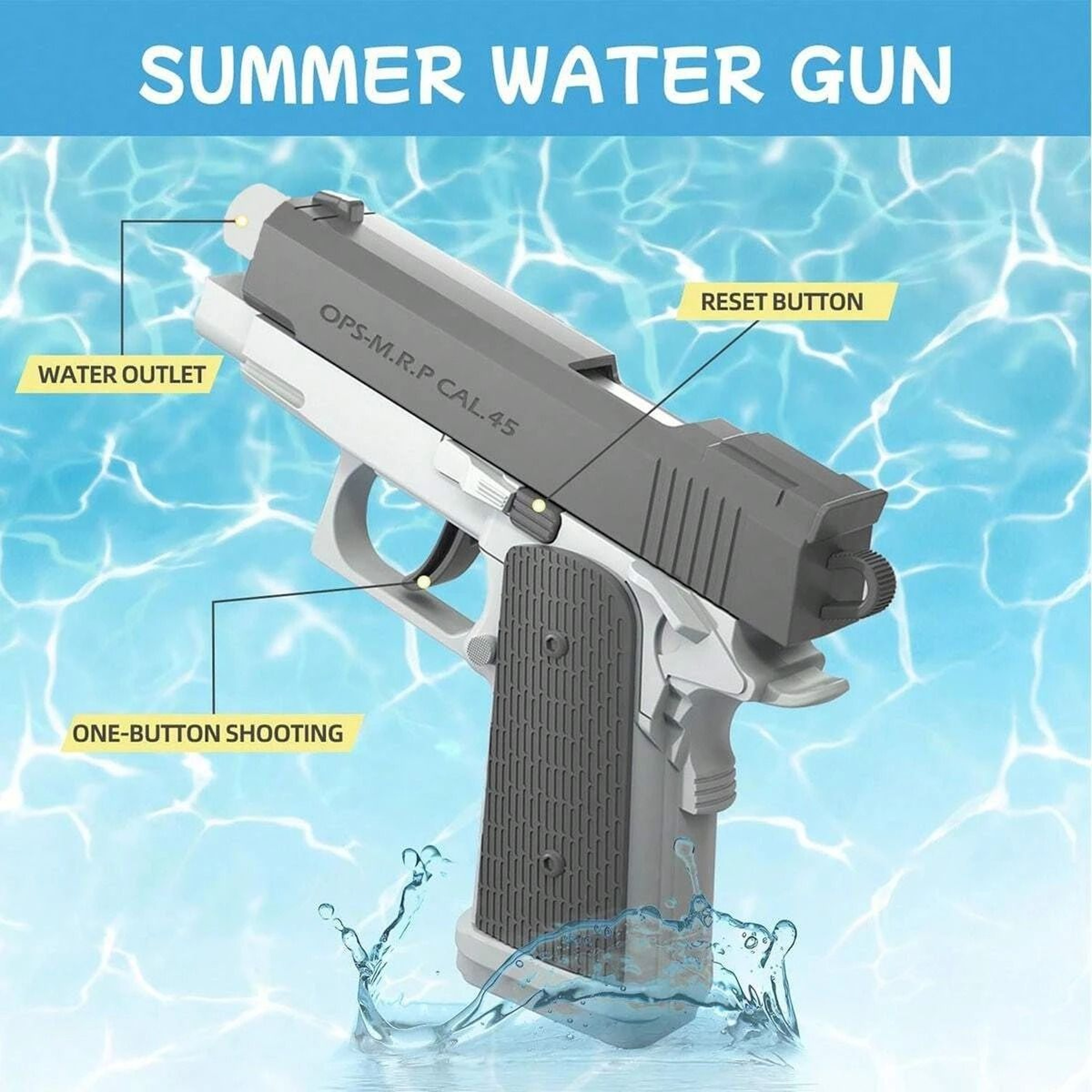 M1911 Style Water Gun Pistol Toy For Pool Beach And Outdoor Use 1
