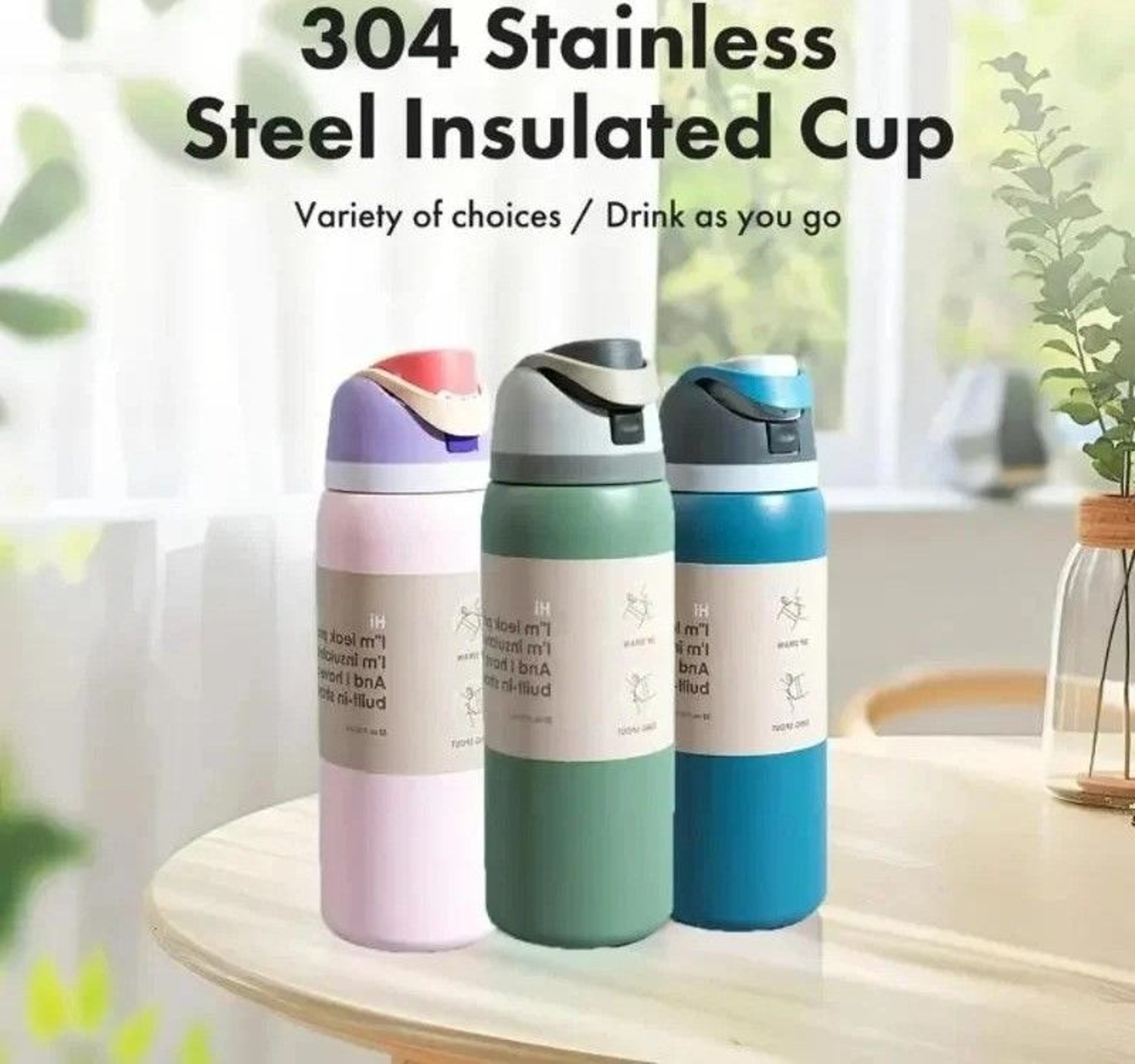 Stainless Steel Thermal Water Bottle With Insulated Hot And Cold Design 4