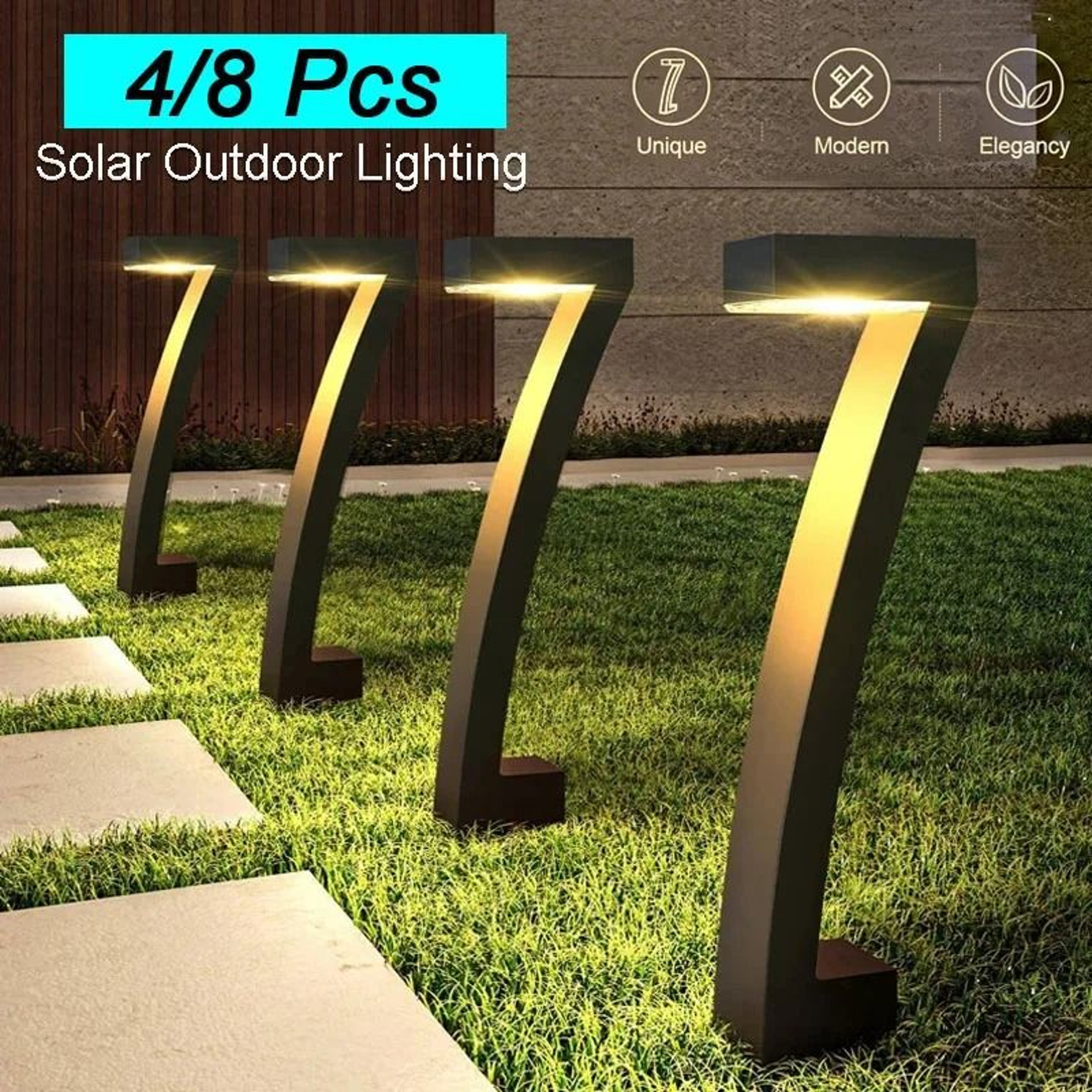Solar LED Garden Pathway Lights For Outdoor Yard And Walkway Decor 0