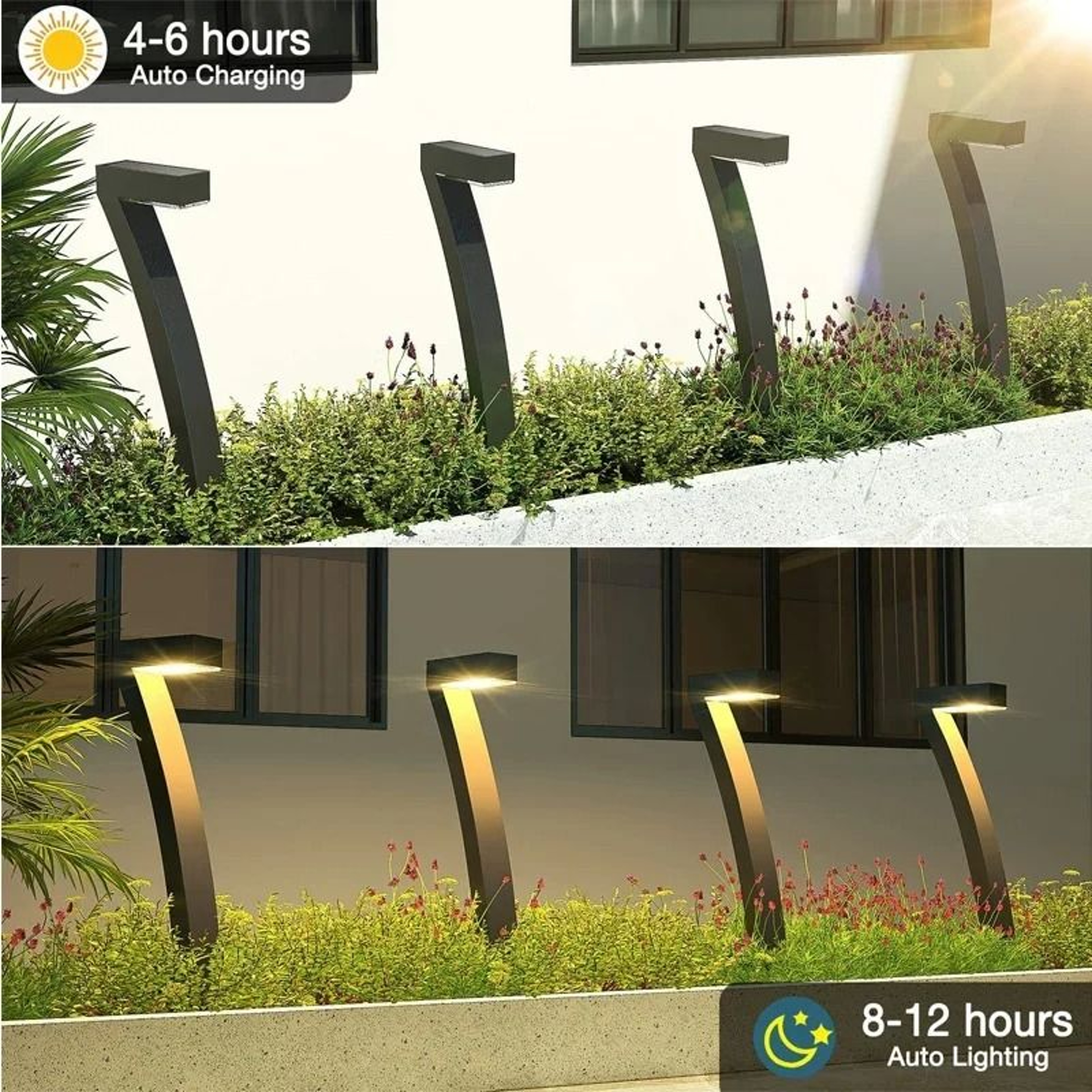 Solar LED Garden Pathway Lights For Outdoor Yard And Walkway Decor 3