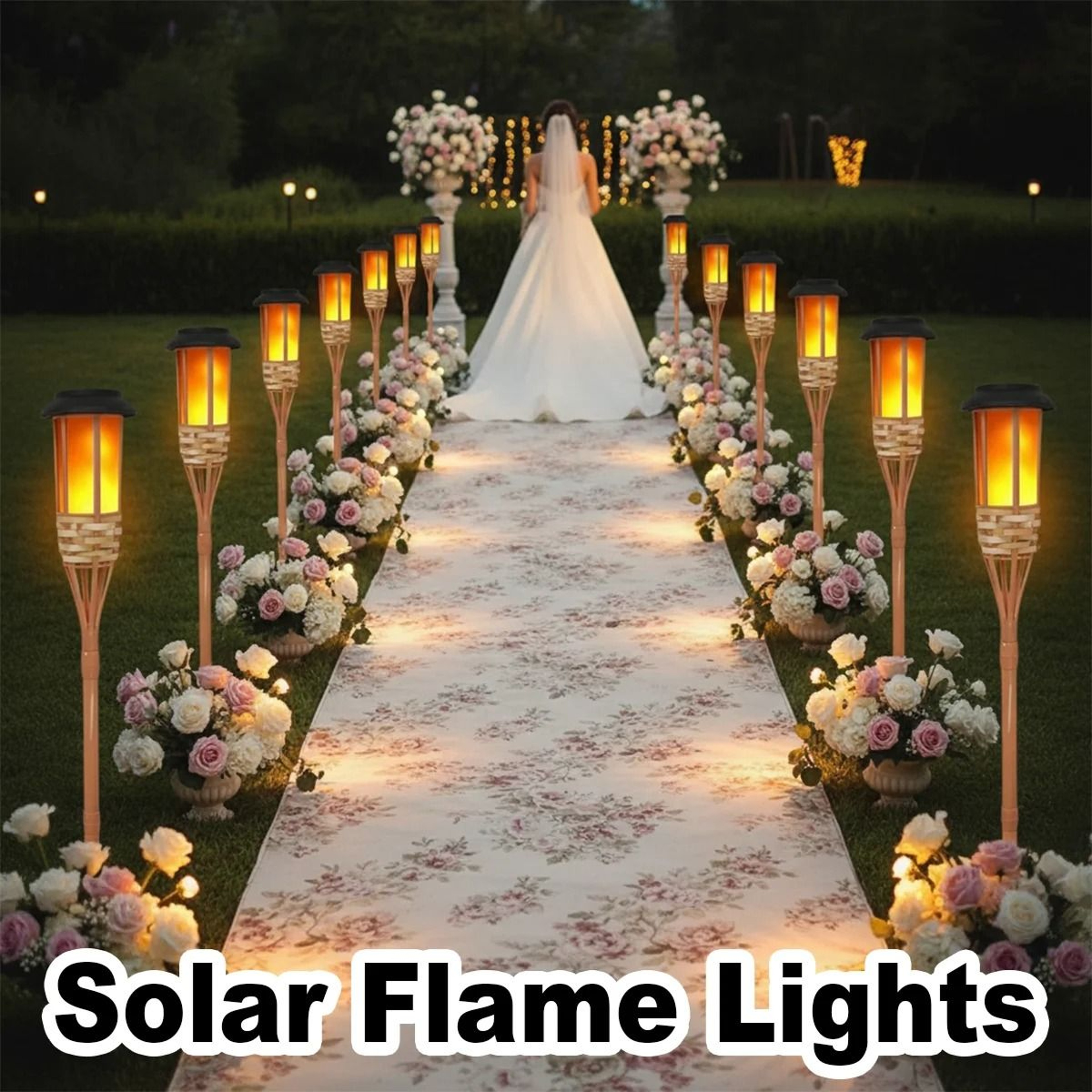 Solar Flickering Flame Torch Light For Outdoor Garden And Patio 0