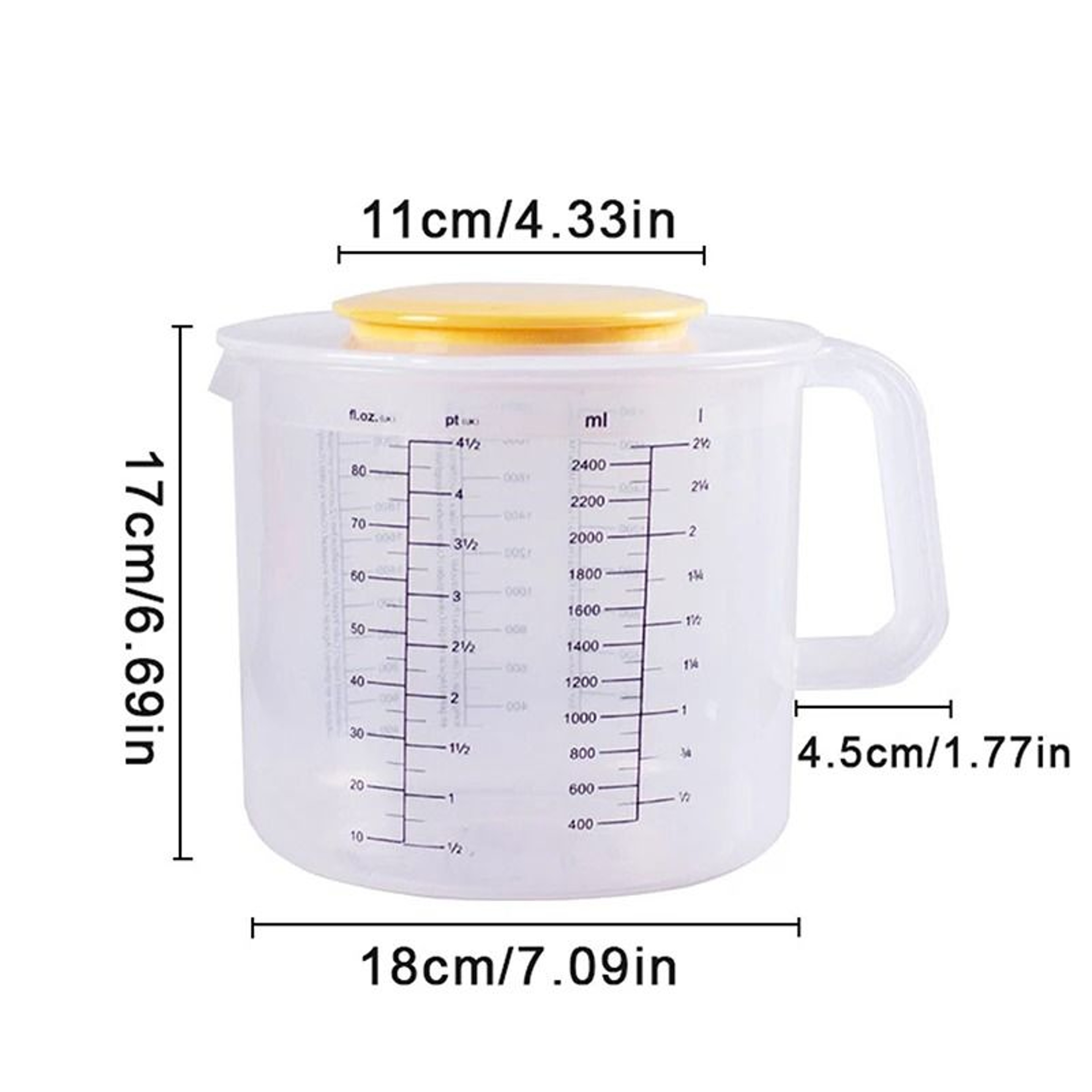 Large Capacity Baking Measuring Cup With Lid TwoinOne Mixing Bowl 5
