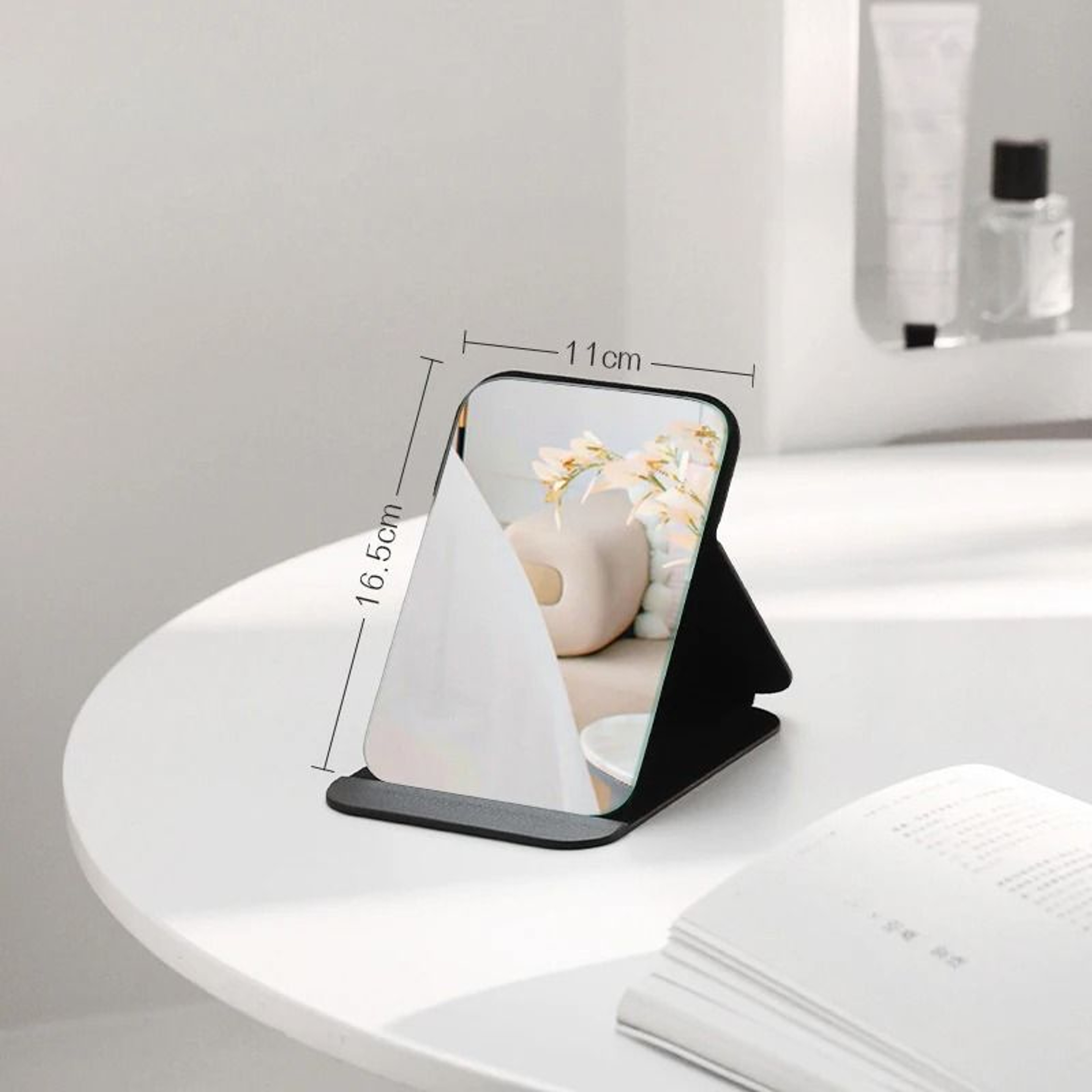 Portable PU Leather Desktop Makeup Mirror 6