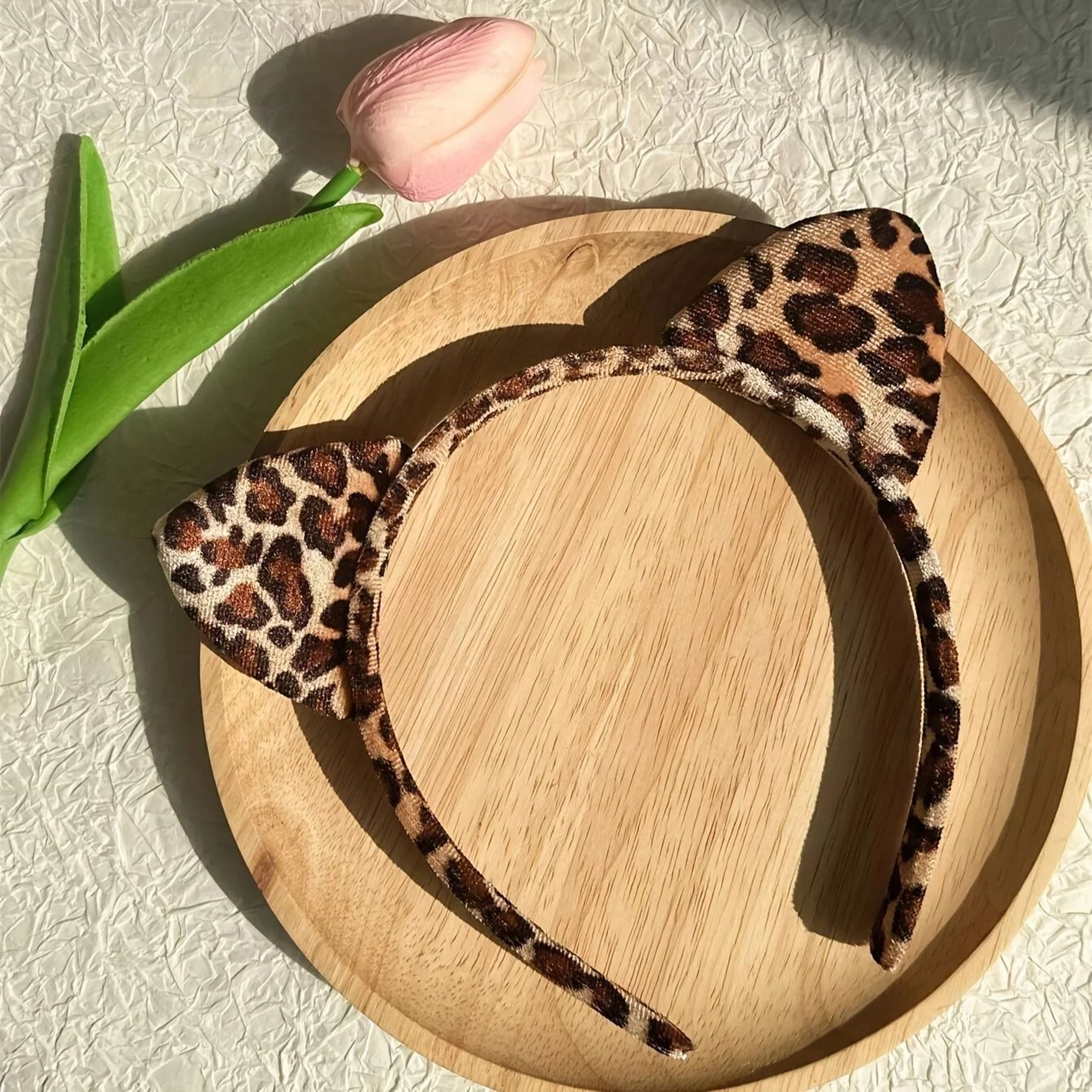 Leopard Print Cat Ear Headband 0