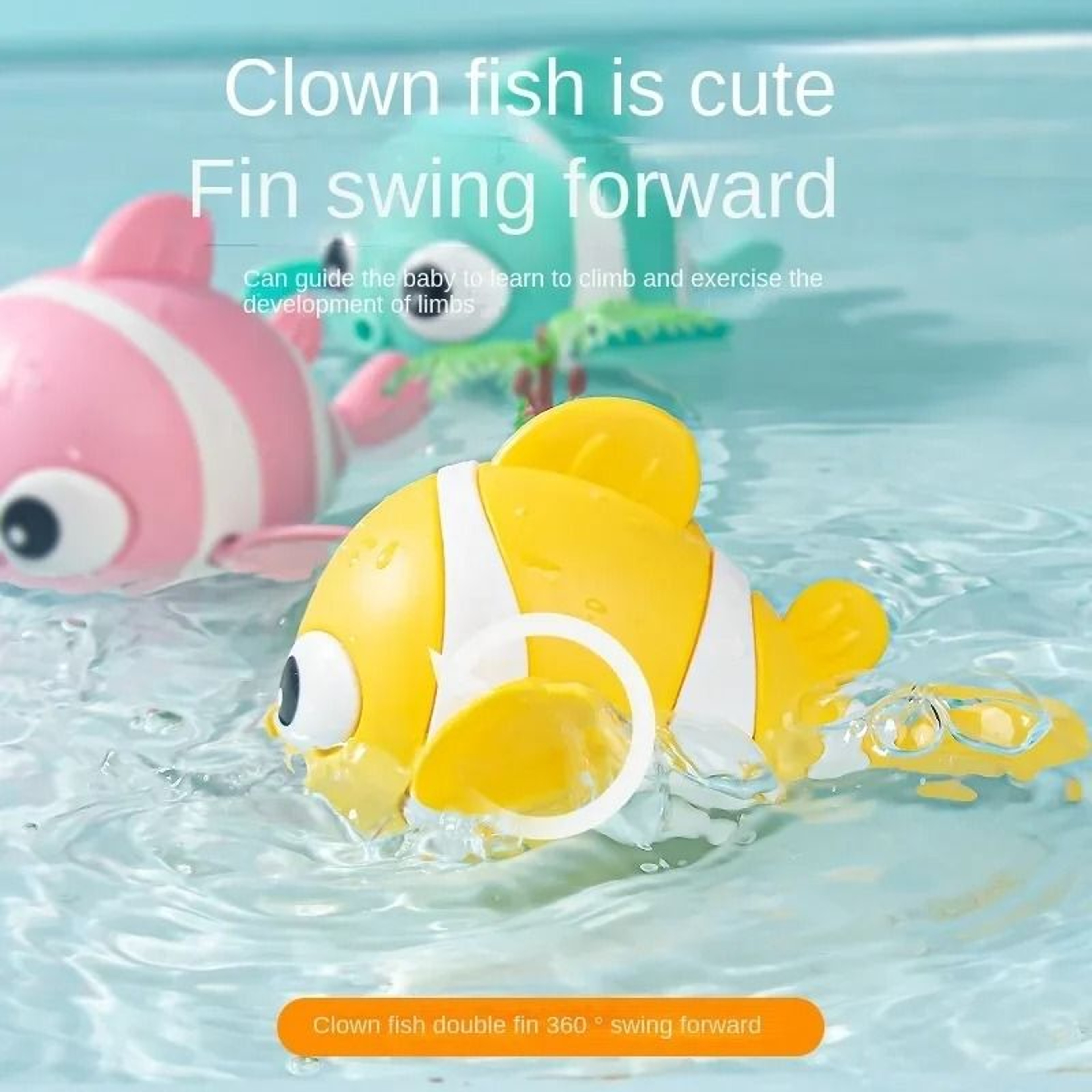 Cute Swimming Fish Wind Up Bath Toy 4